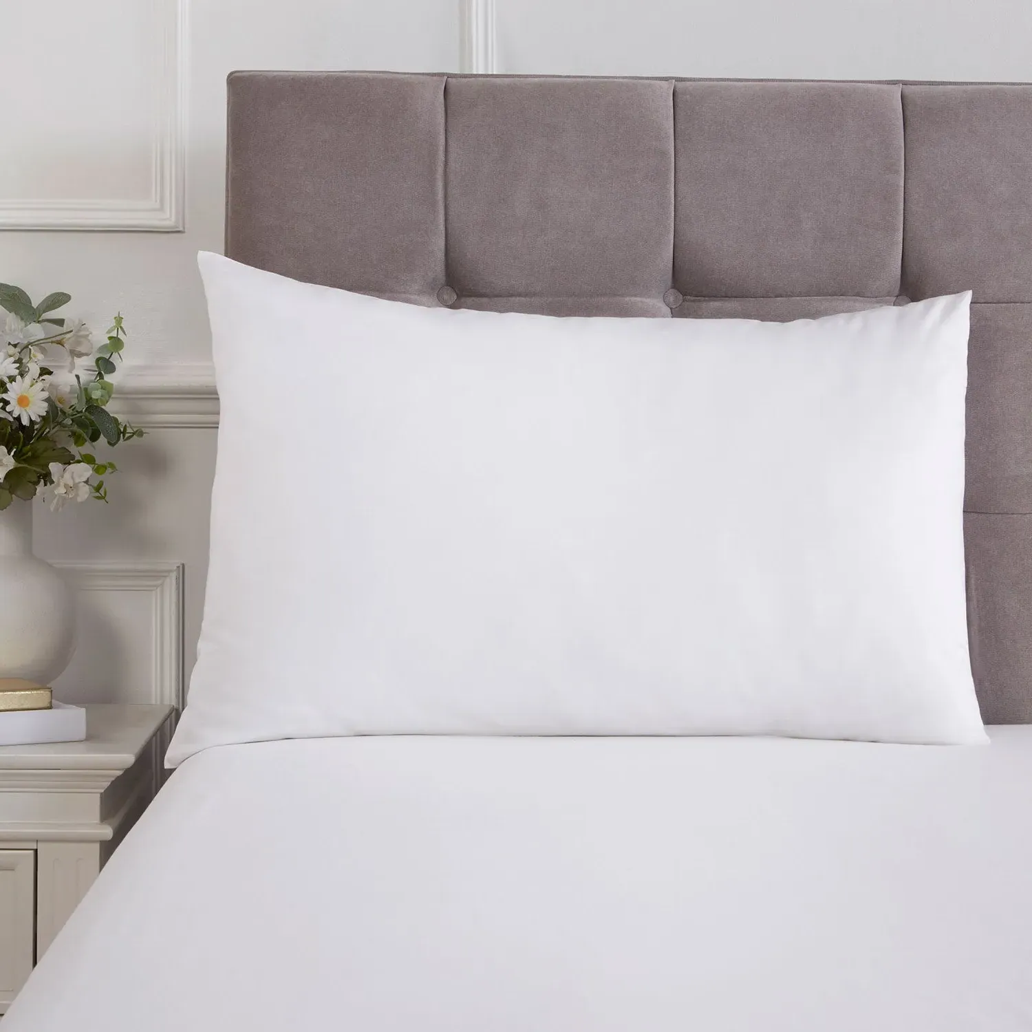 Housewife Pillowcase Pair 180TC - White, Cotton