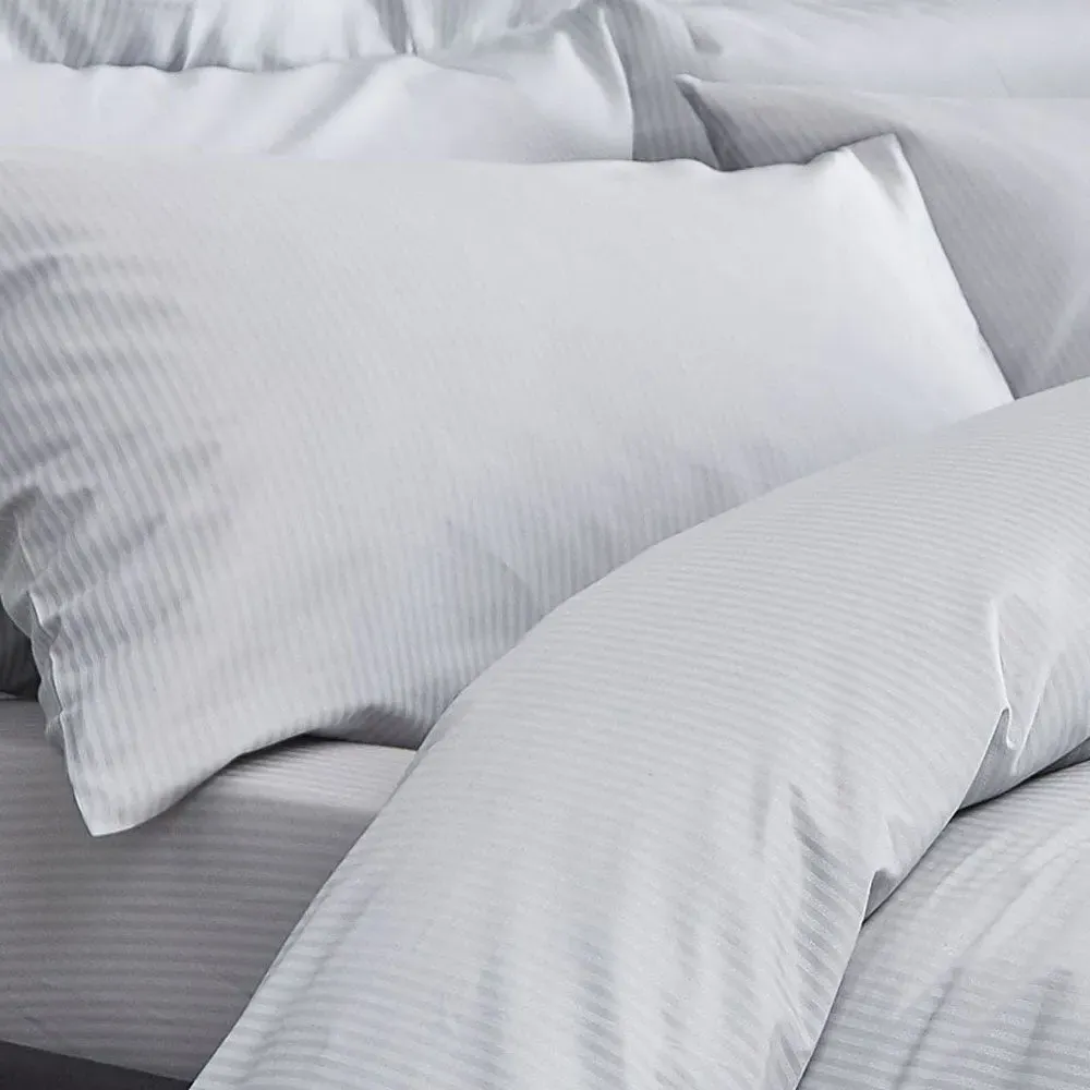 Housewife Pillowcase Pair 300TC - Grey, Satin