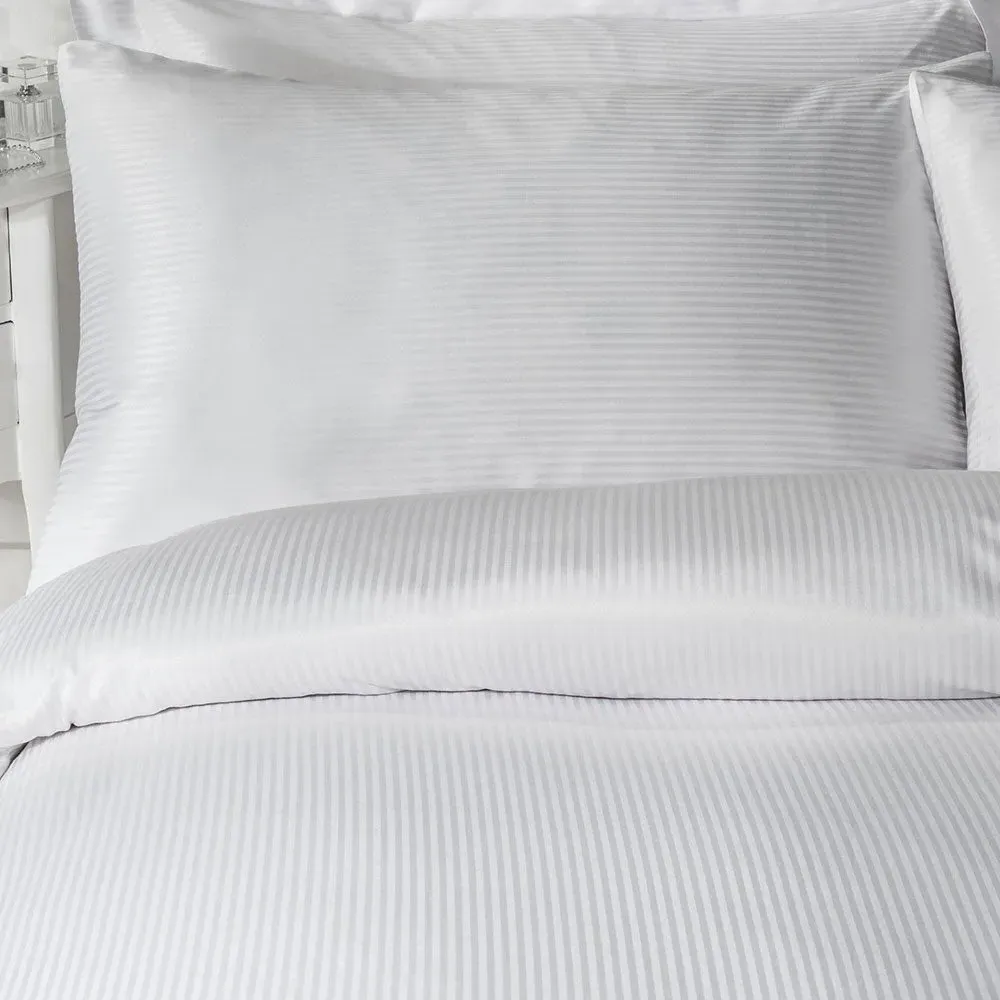 Housewife Pillowcase Pair 300TC - White, Satin
