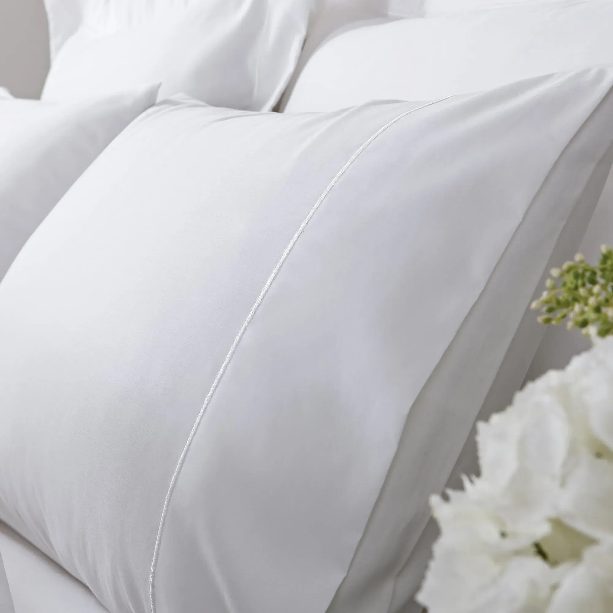 Housewife Pillowcase Pair 800TC - White, Cotton