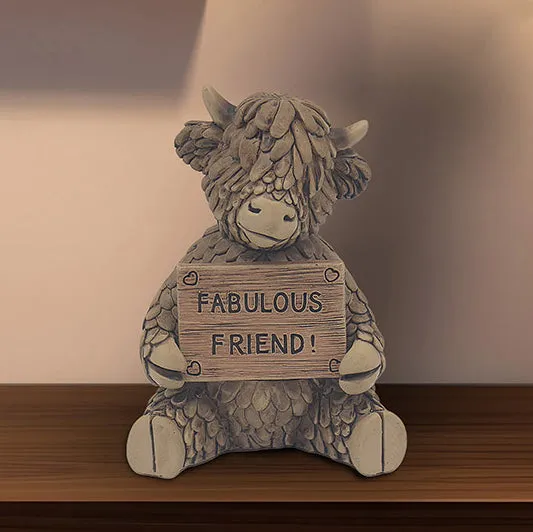 Hughie Highland Cow Fab Friend Ornament by Julian Charles