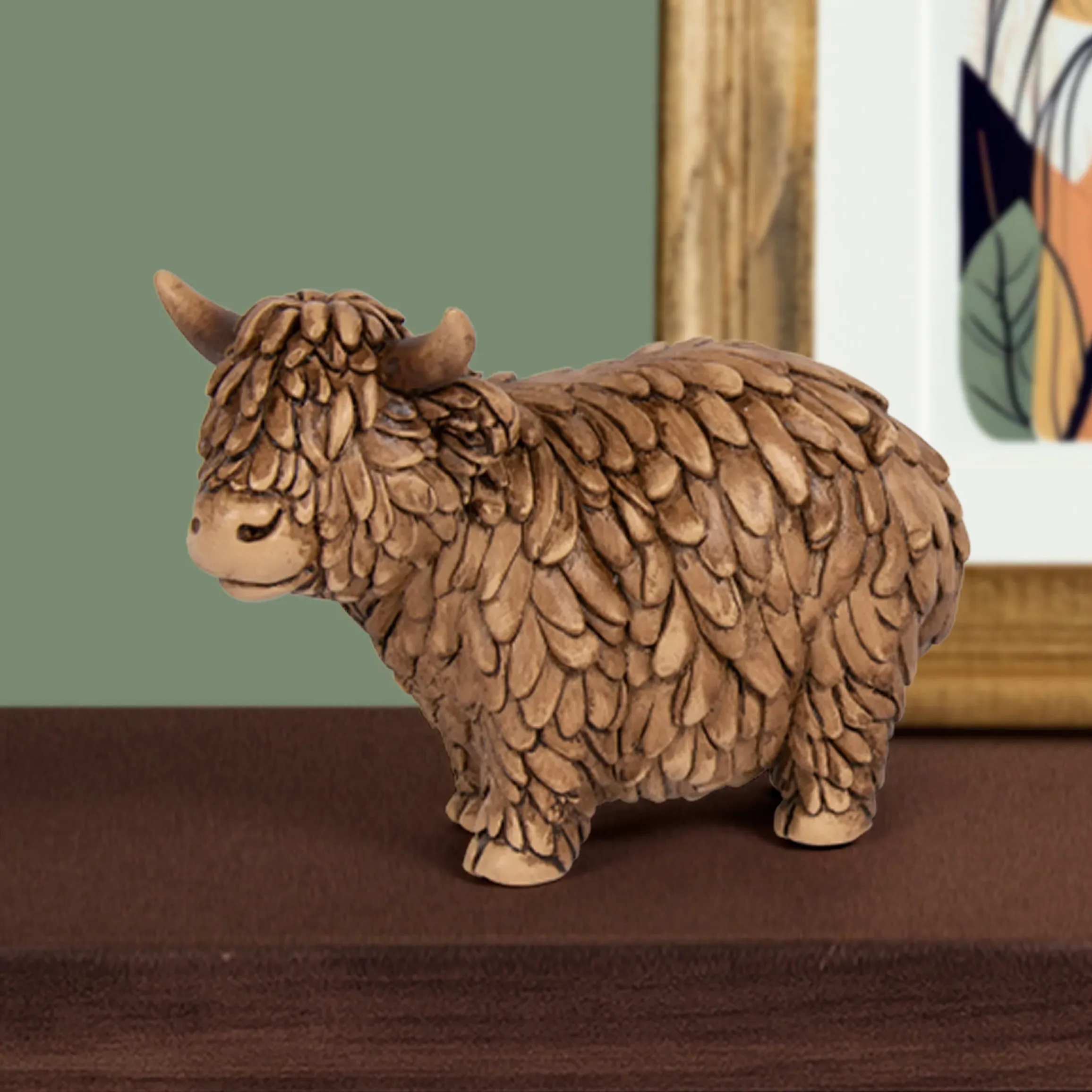 Hughie Highland Cow Small Figurine - Ceramic by Julian Charles