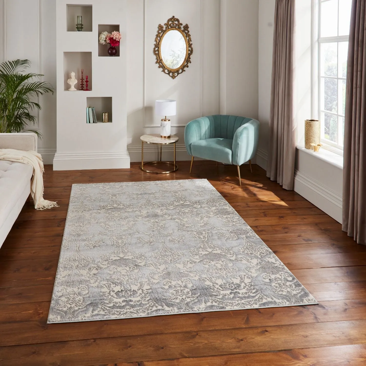 Imperial Area Rug - Grey, Polyester