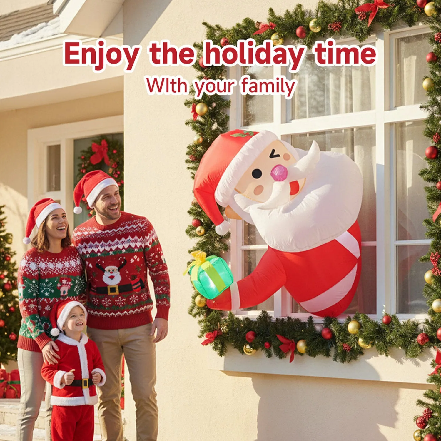 Inflatable LED Santa Christmas Decoration 3.3ft by Julian Charles, image 2