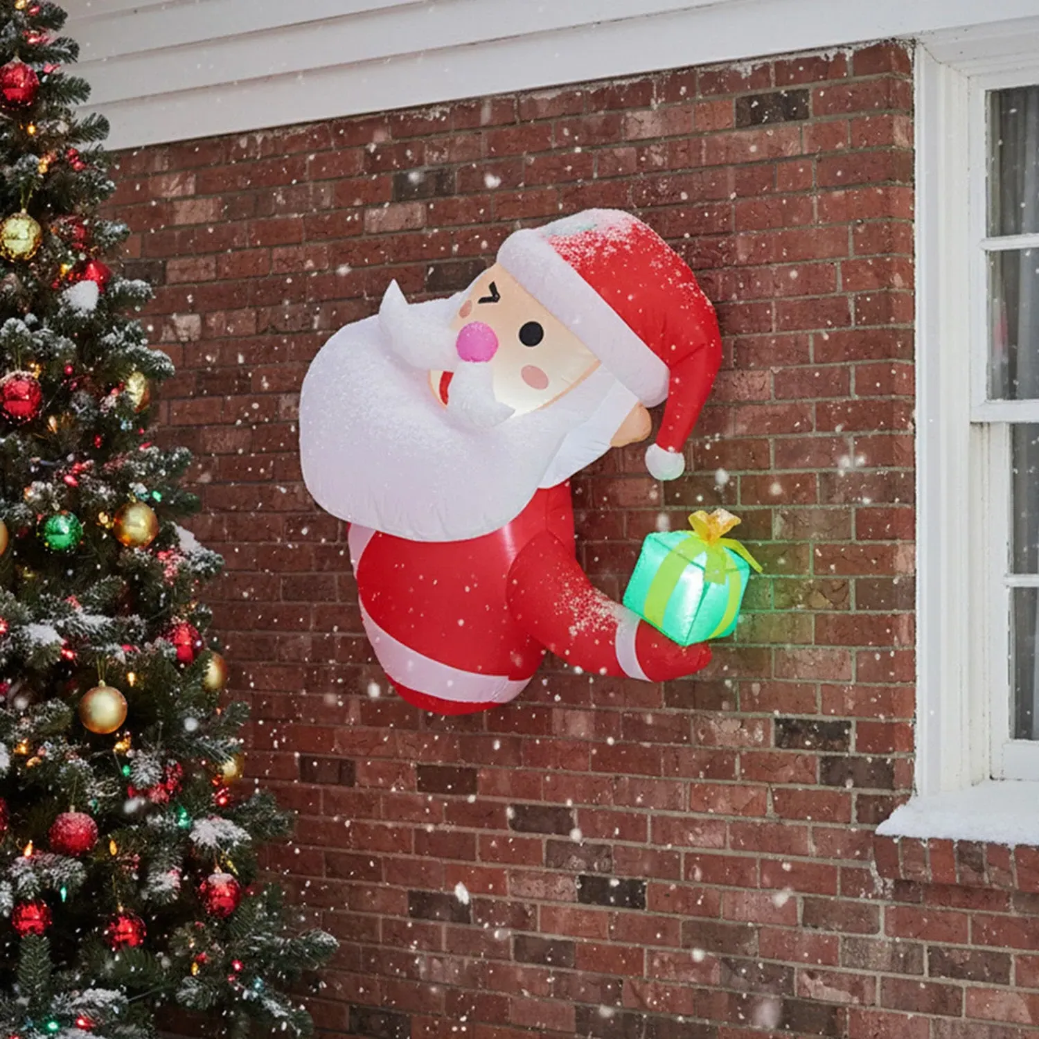 Inflatable LED Santa Christmas Decoration 3.3ft by Julian Charles