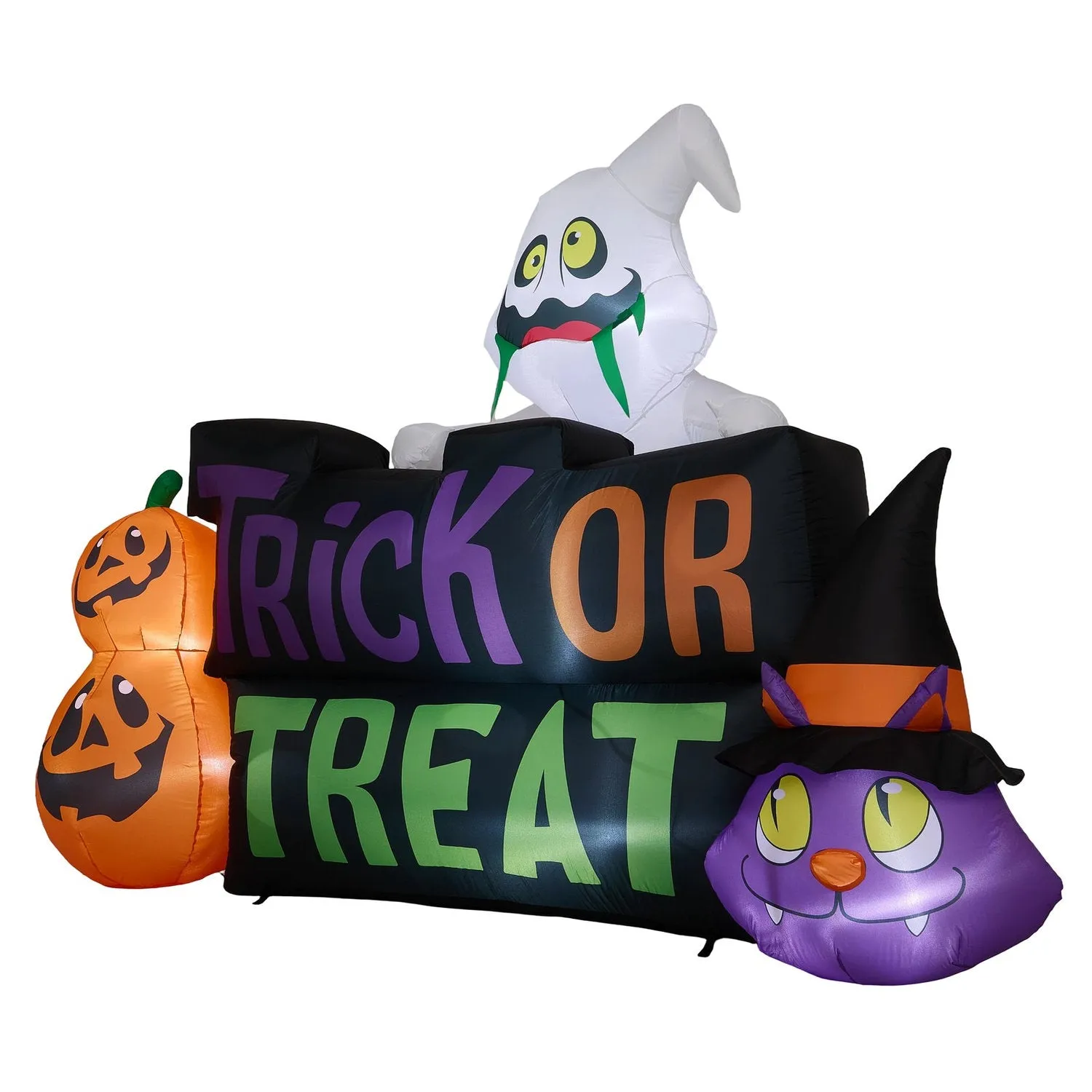 Inflatable LED Trick or Treat Halloween Decor 8ft - Multi by Julian Charles