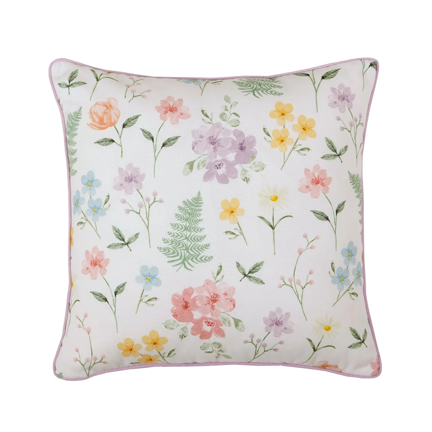 Isobel Floral Canvas Cushion - Multi, Pastel product