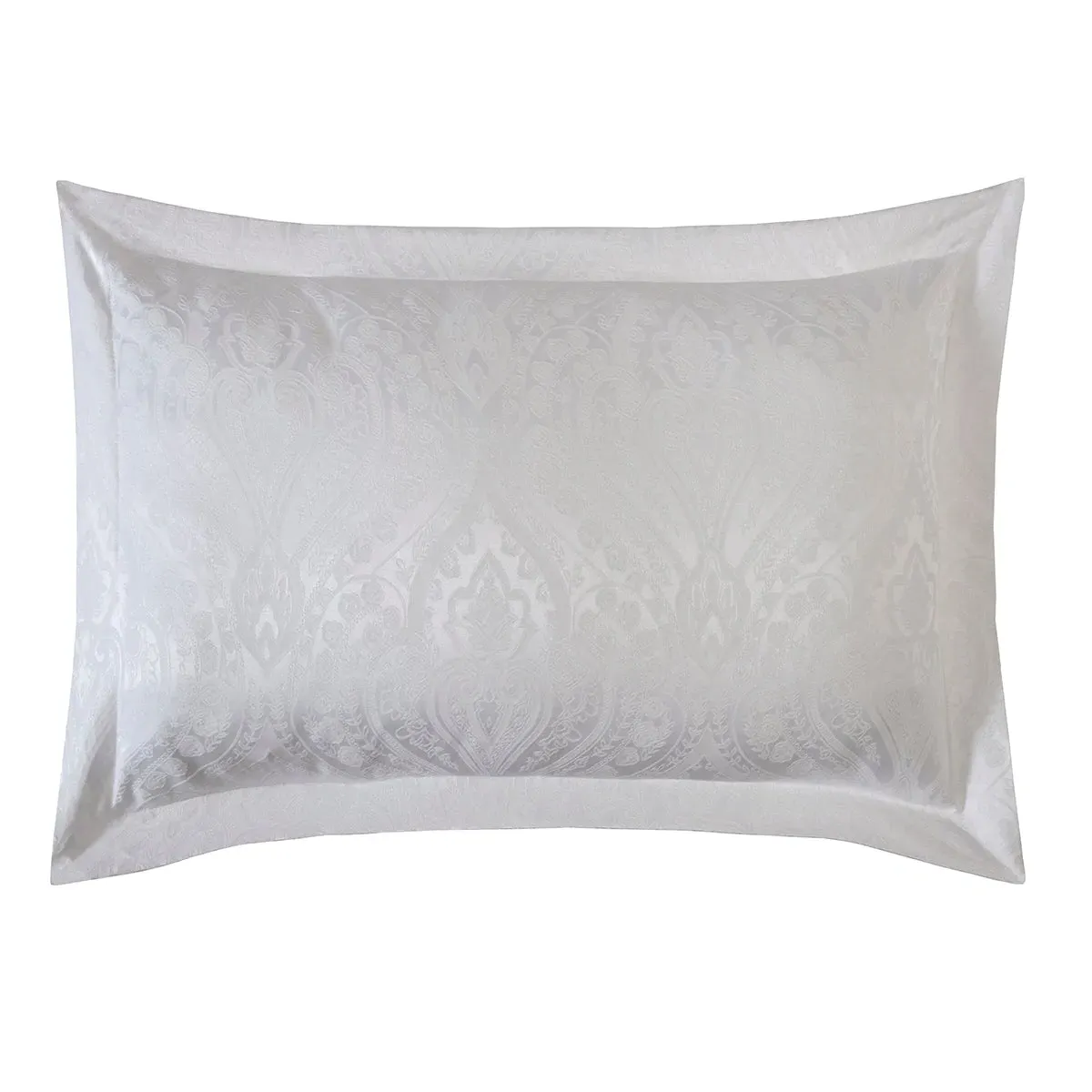 Jacquard Pillowcases Pair - White, Cotton image