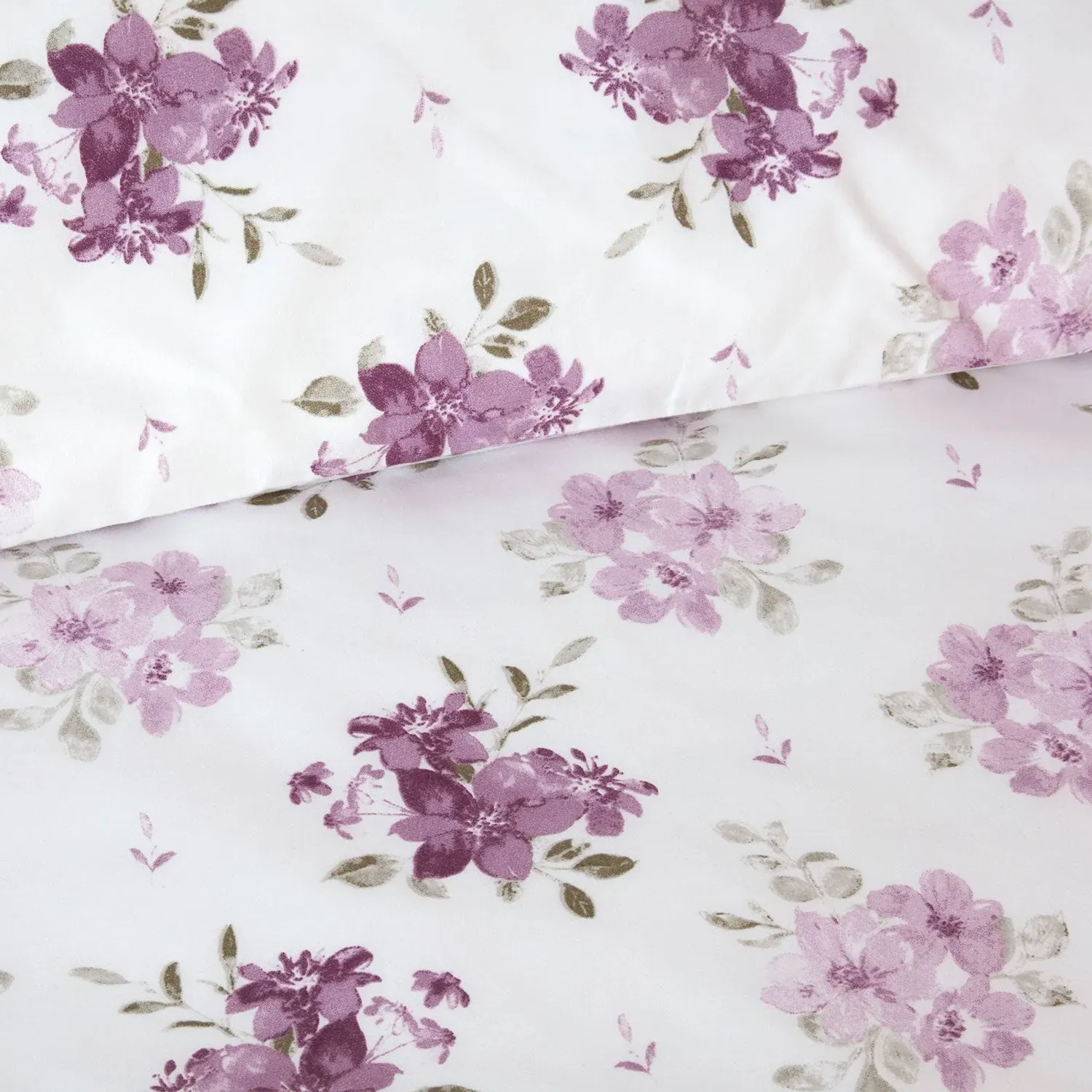 Jasmine Lilac Floral Single Duvet Set - Purple alternate view