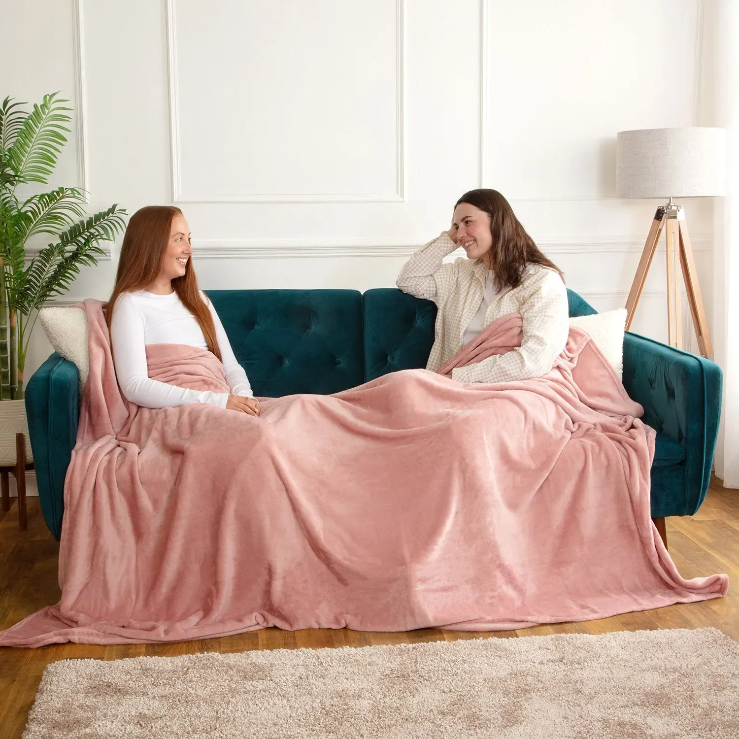 Jasper Giant Fleece Throw - Blush Pink product