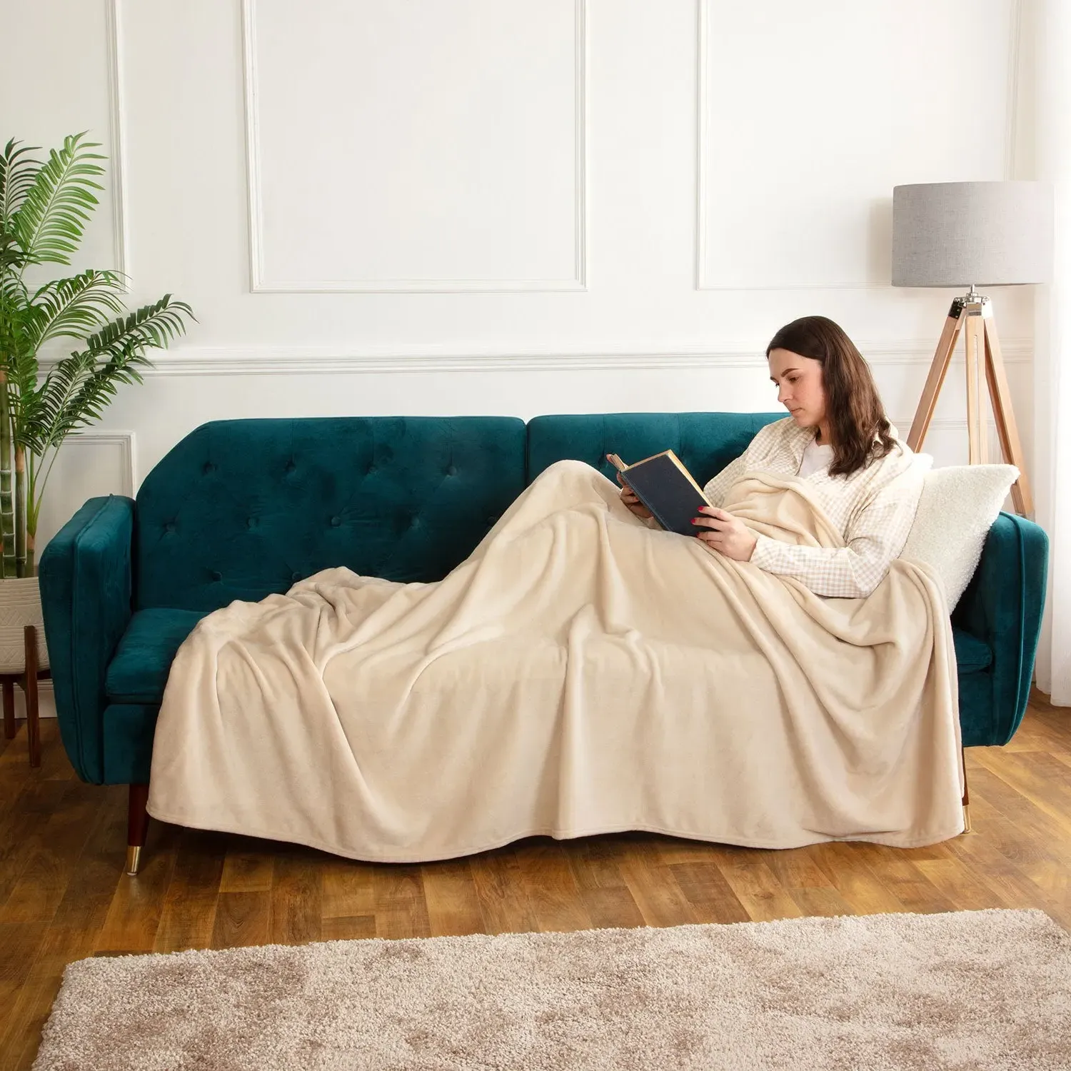 Jasper Giant Fleece Throw - Natural product