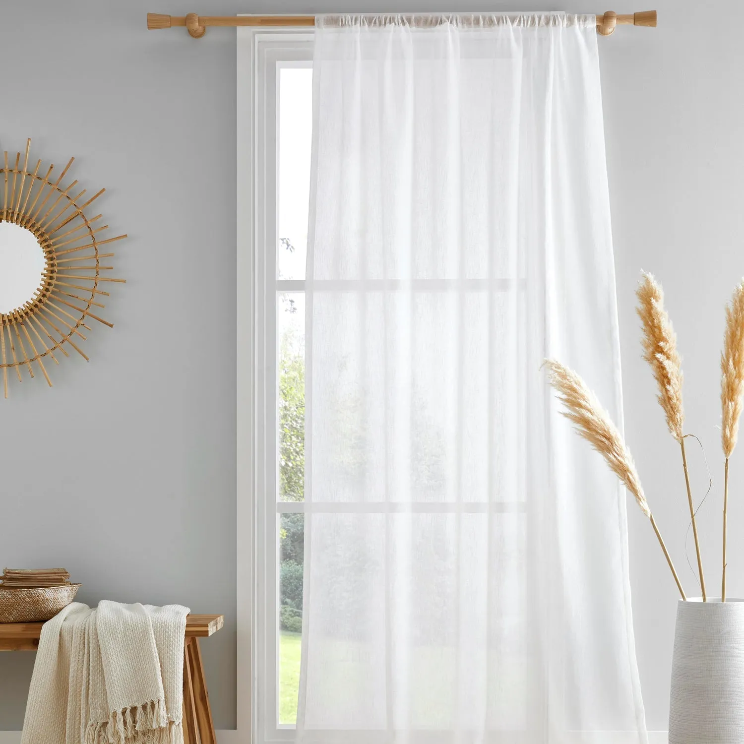 Kayla Eco Drift Voile Panel Slot Top - White, Recycled Polyester by Julian Charles