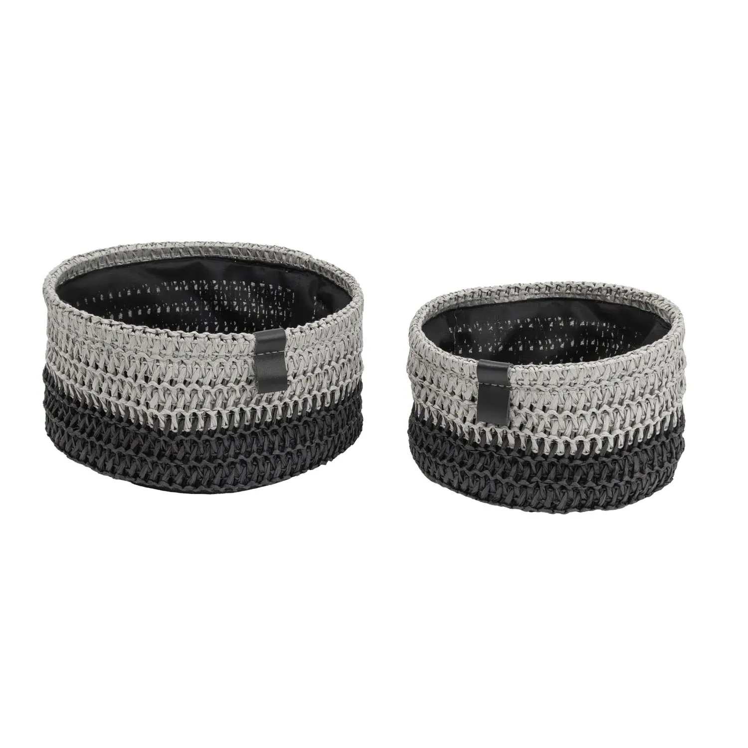 Kenzi Set of 2 Round Storage Baskets - Light Grey product