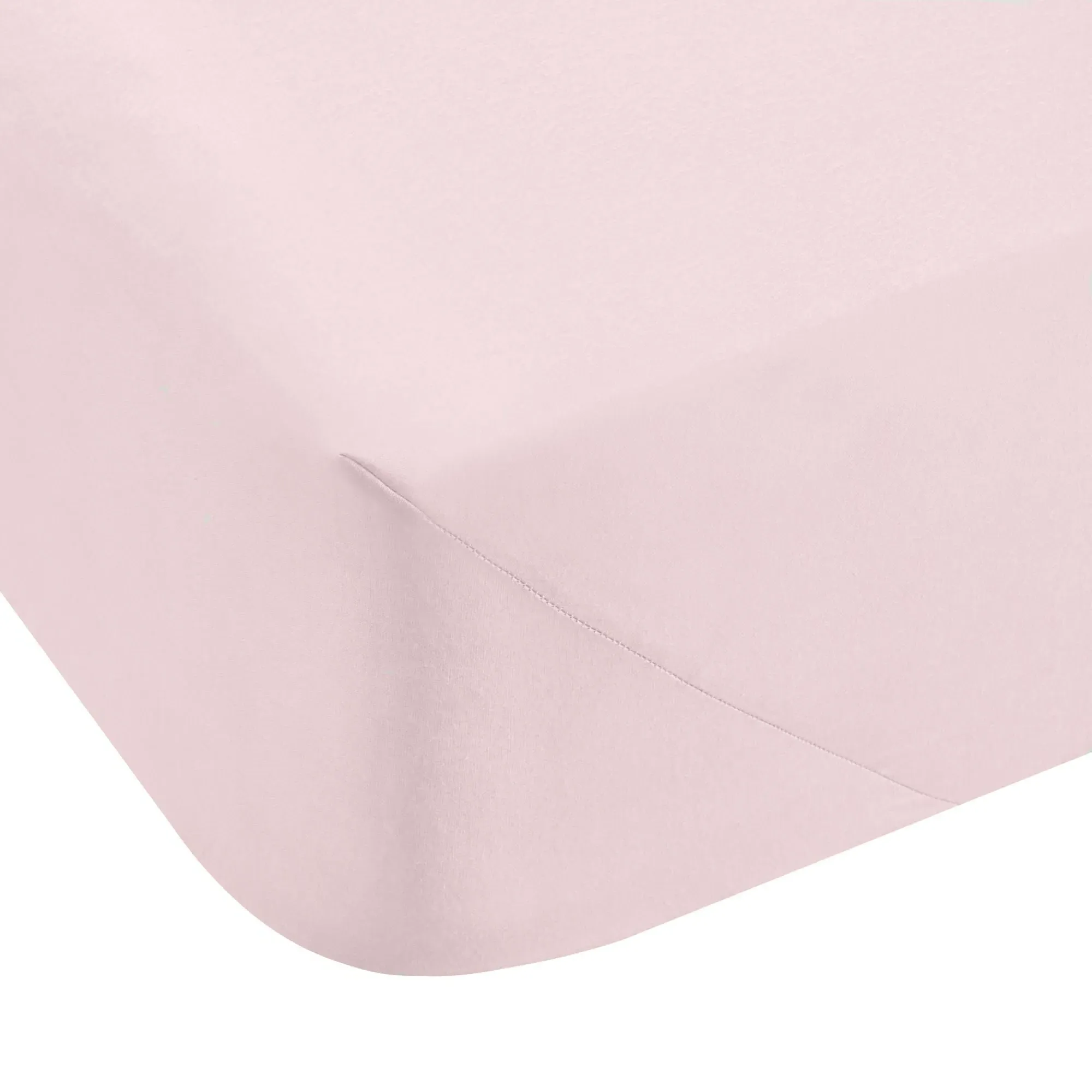 King Deep Fitted Sheet 200TC - Pink, Cotton