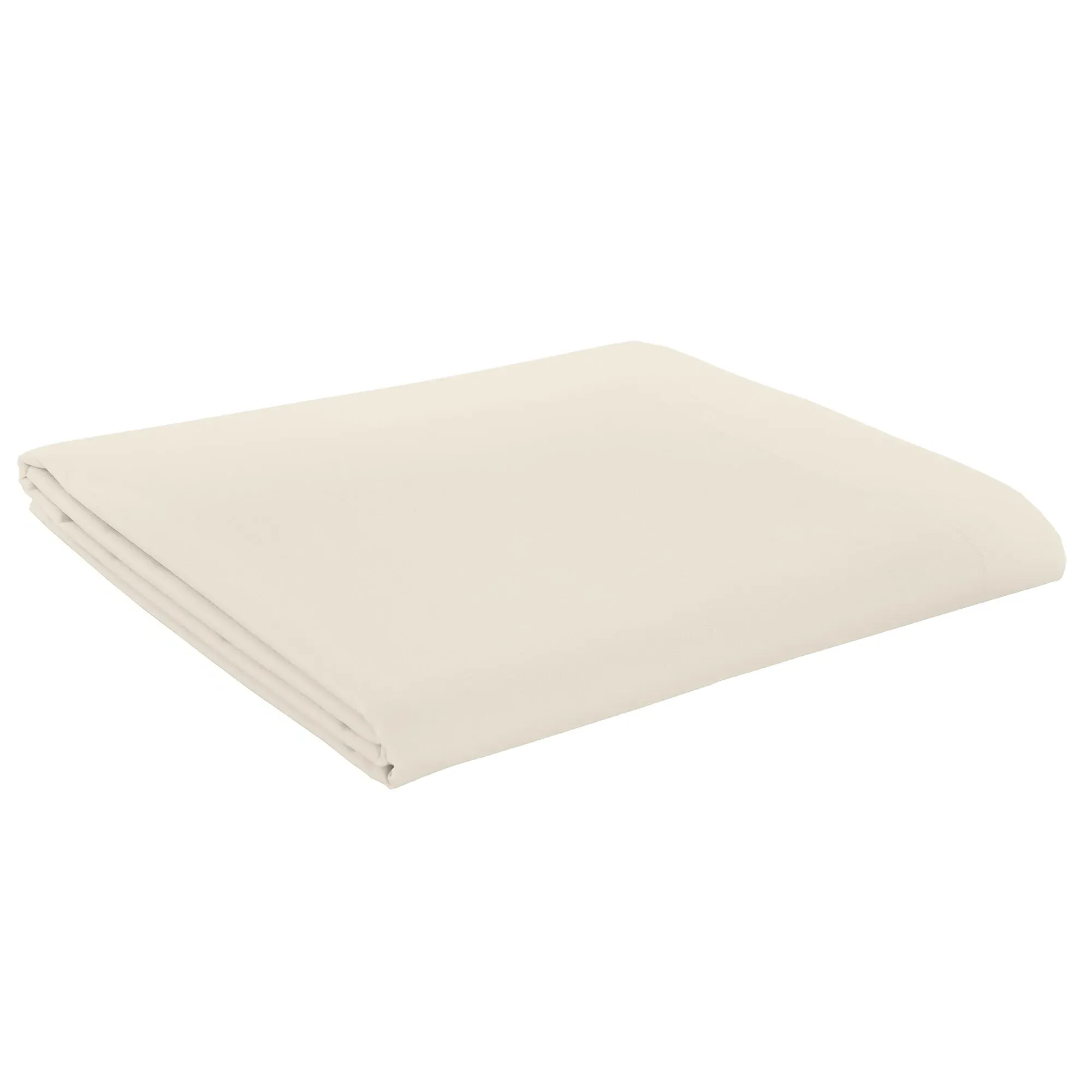 King Flat Sheet Easy Iron - Cream, Percale