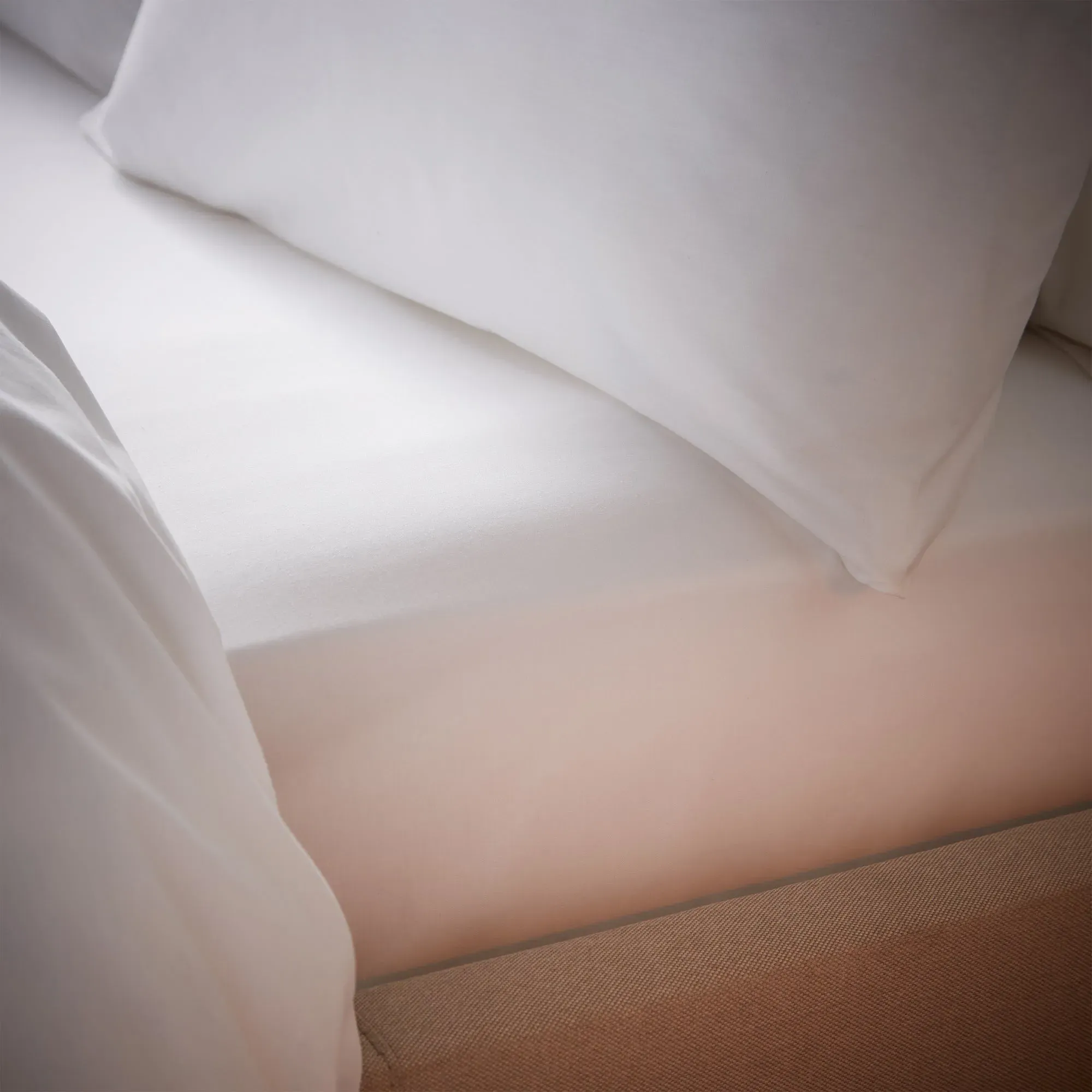 King Size Deep Fitted Sheet 200TC - White, TENCEL