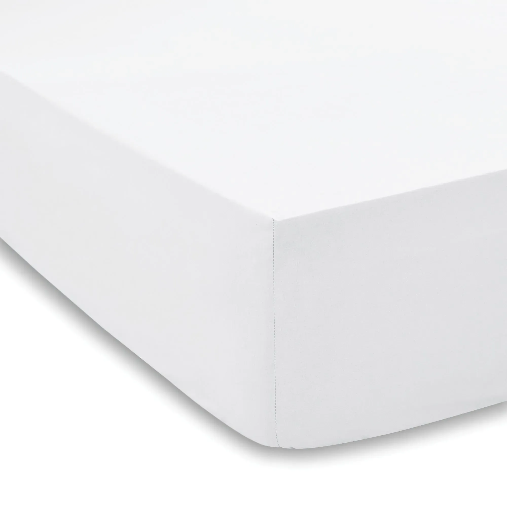 King Size Deep Fitted Sheet 200TC - White, TENCEL