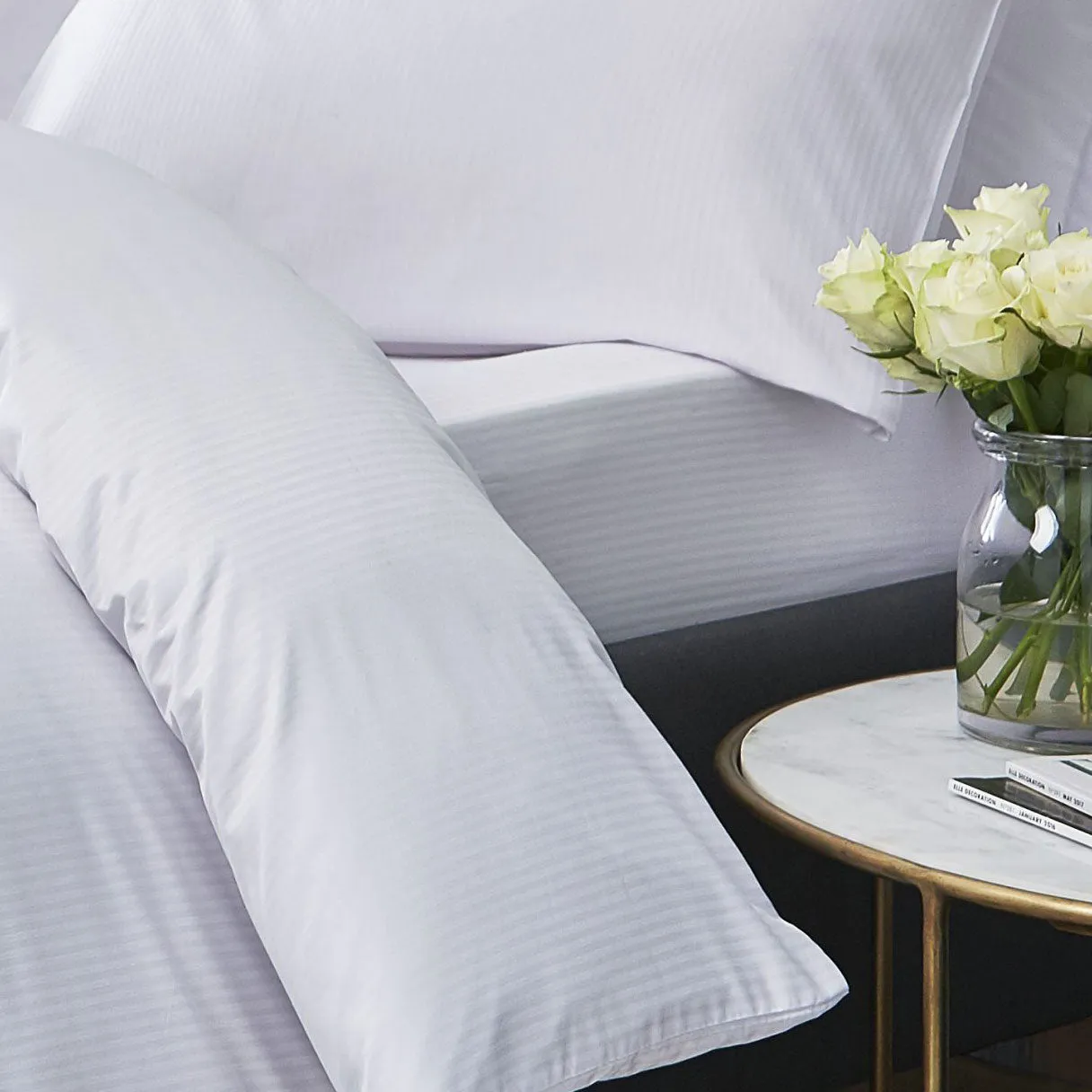 King Size Deep Fitted Sheet 300TC - White, Satin
