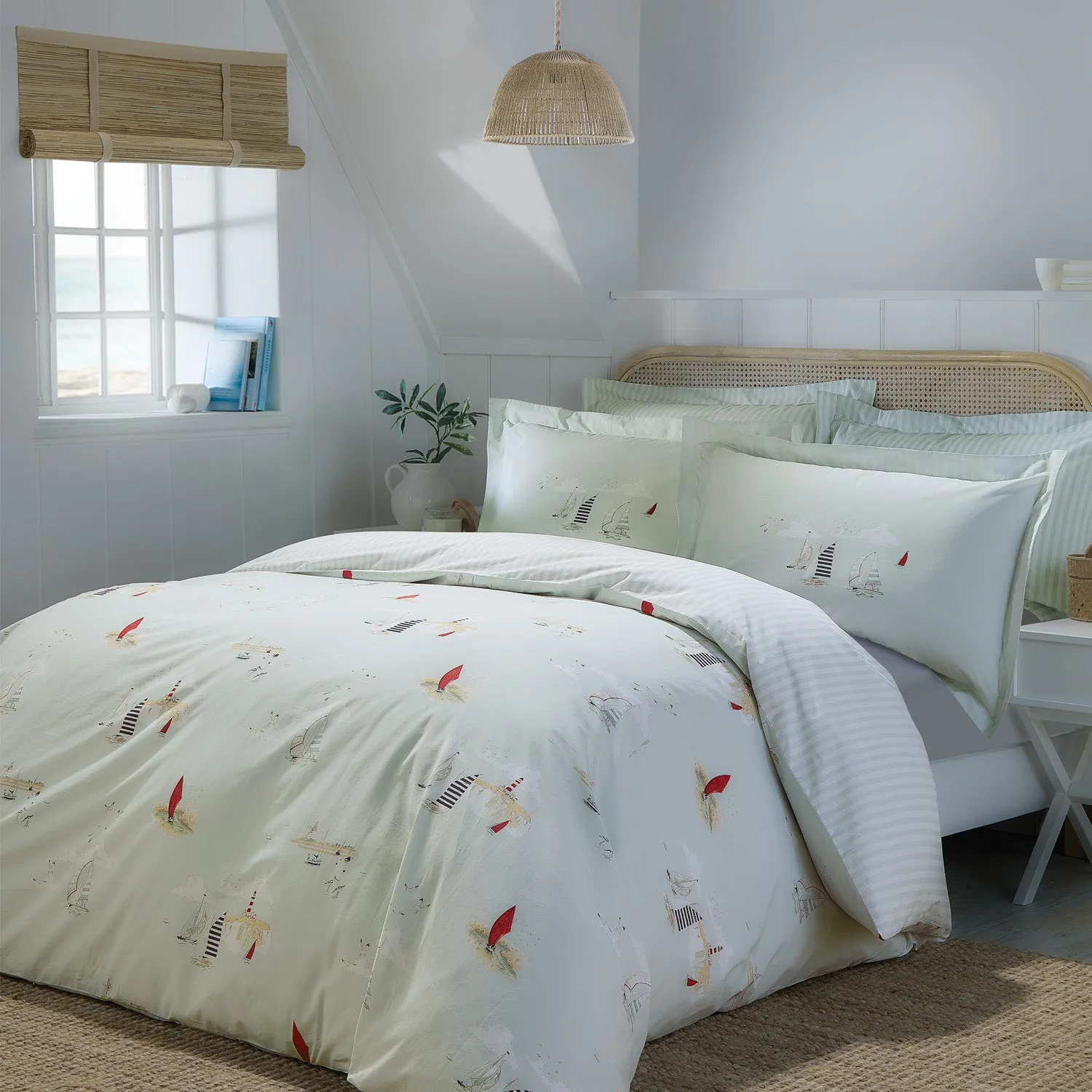 King Size Duvet Set Reversible - Blue, Cotton