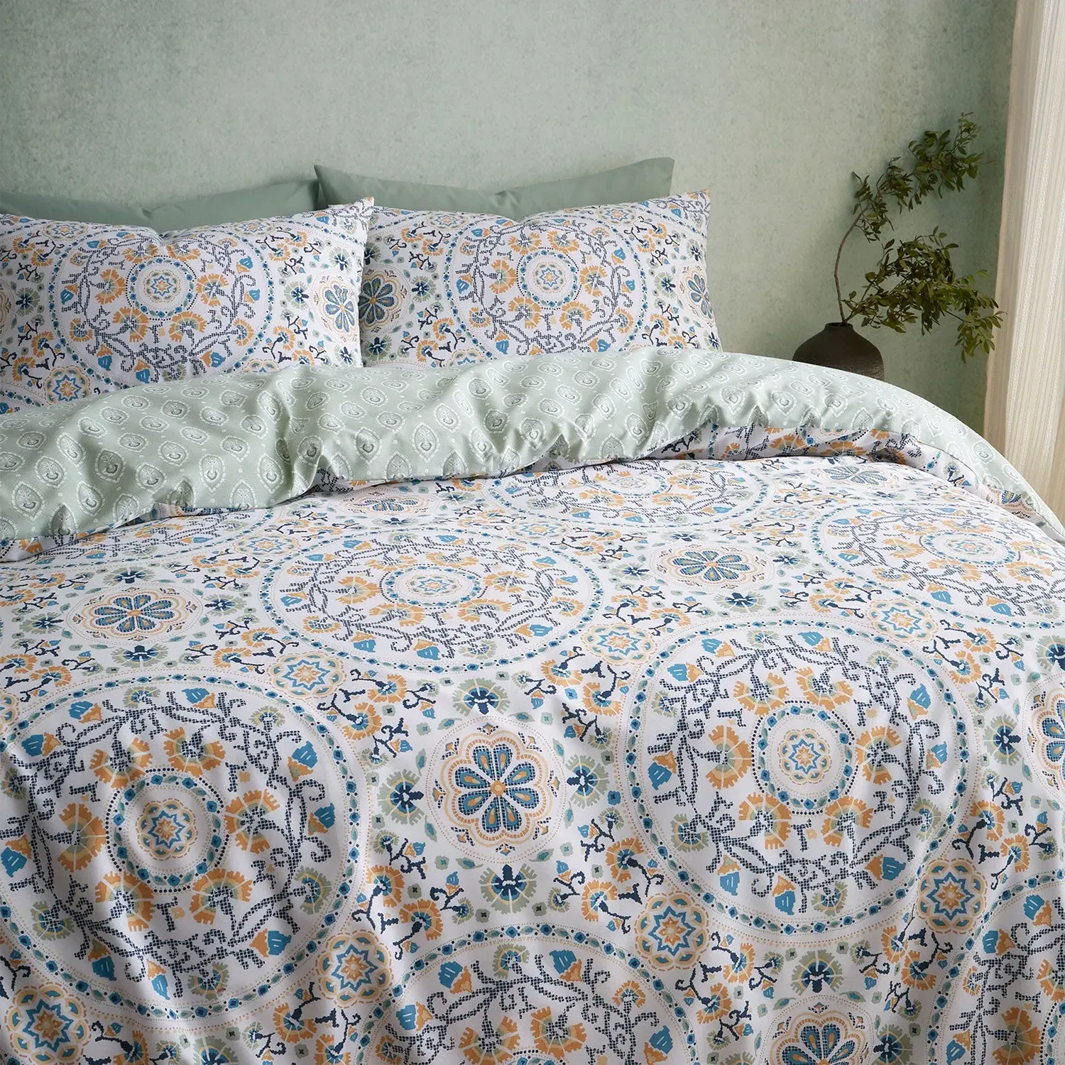 King Size Duvet Set Reversible - Multi, Cotton