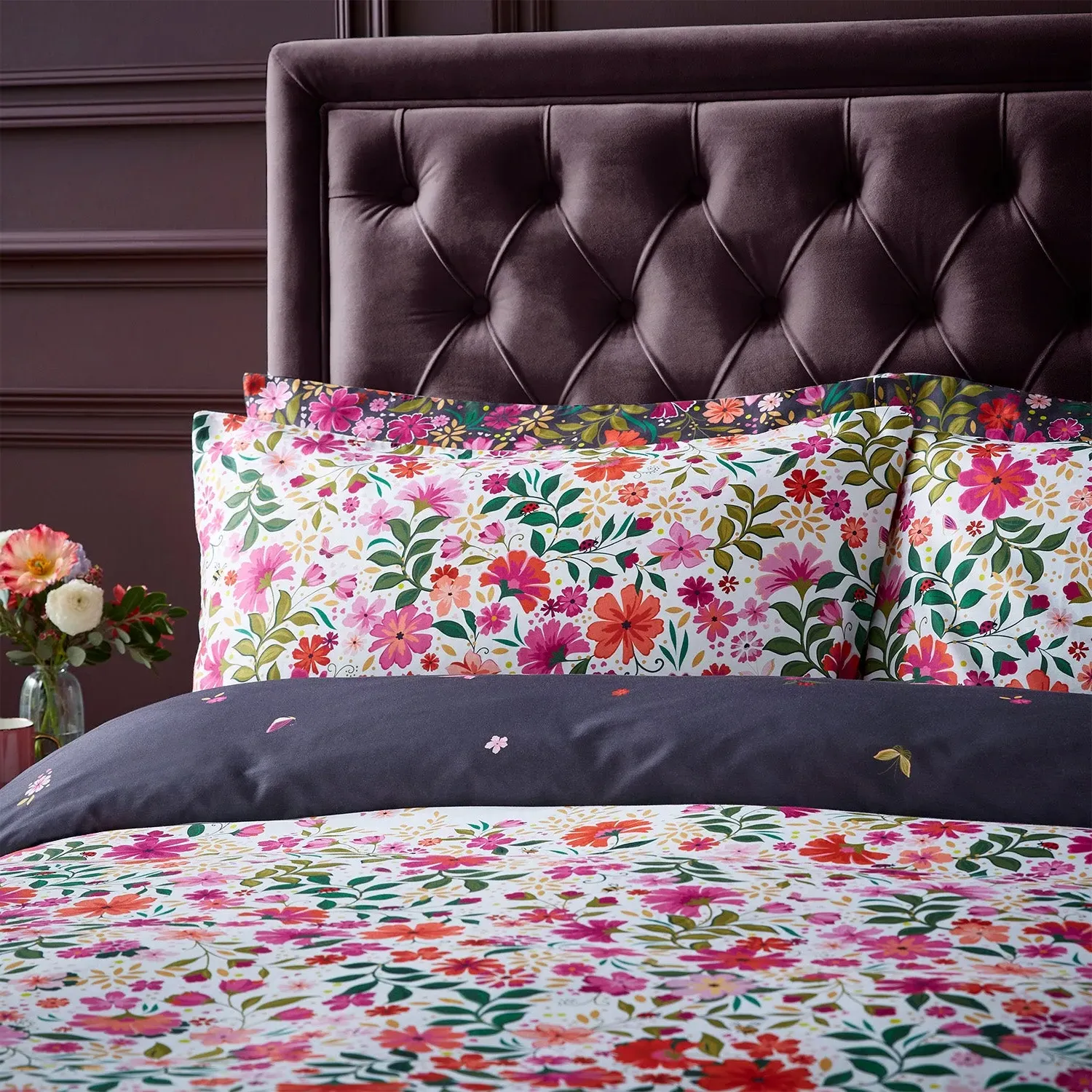 King Size Duvet Set Reversible - Multi, Cotton