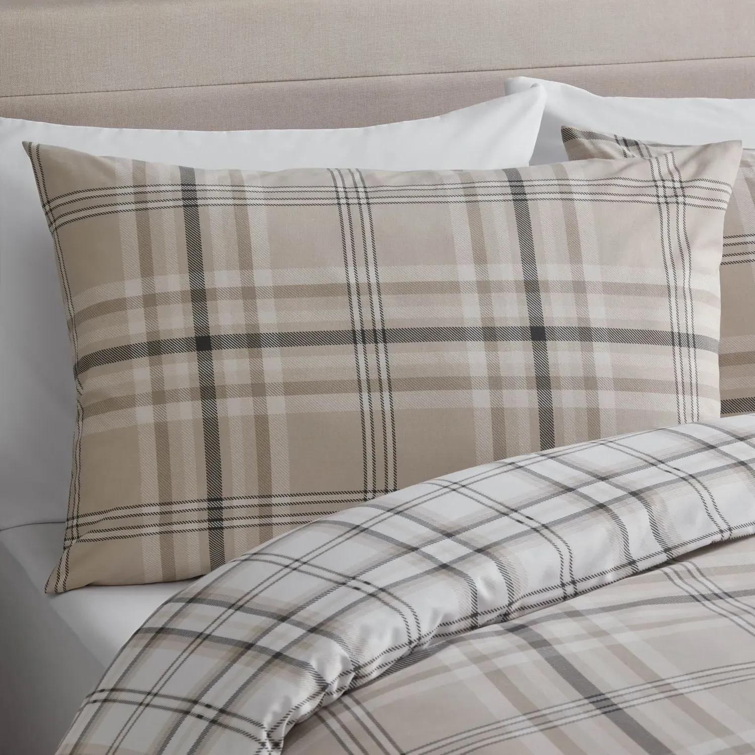 King Size Duvet Set Reversible - Natural, Cotton Blend