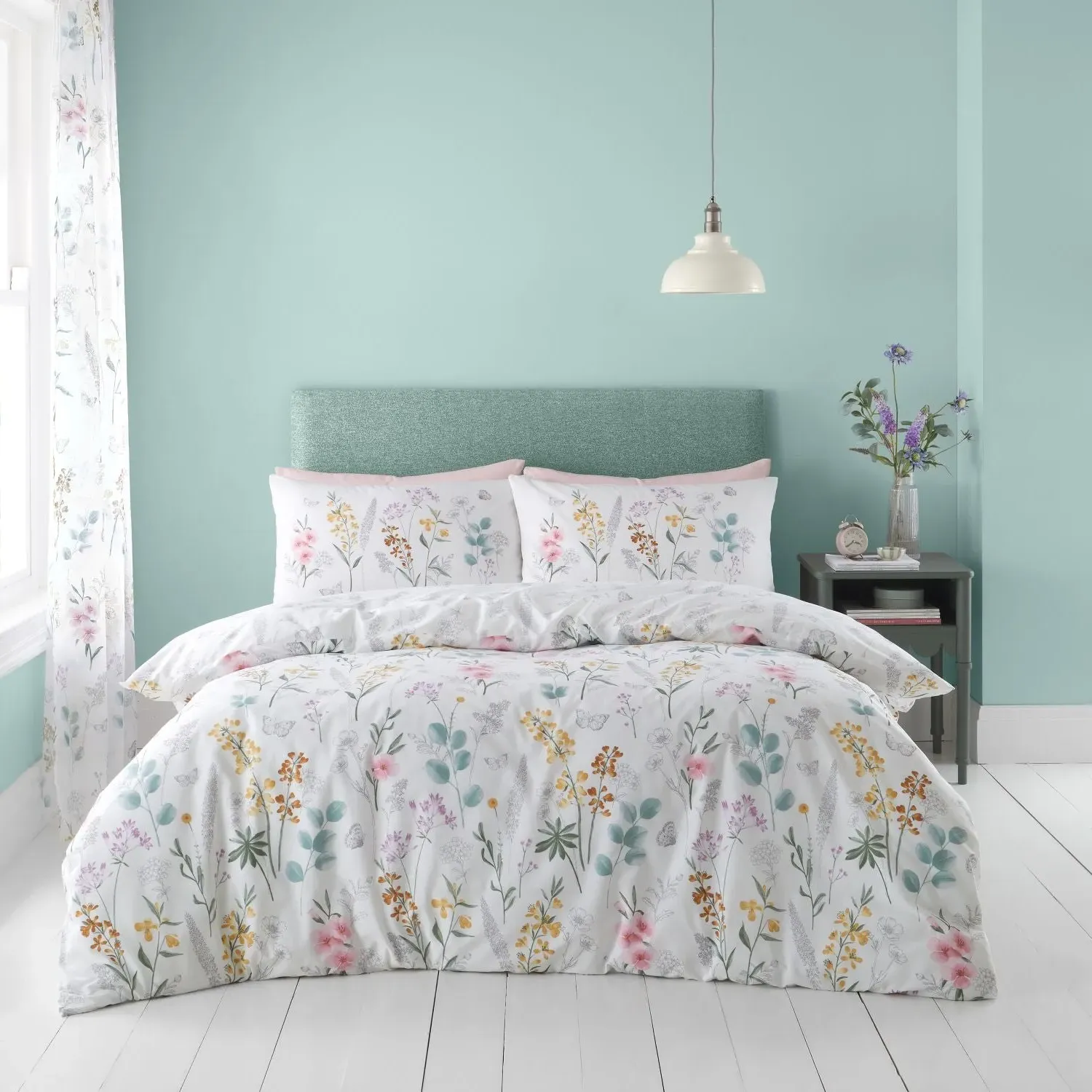 King Size Duvet Set Reversible - White, Cotton