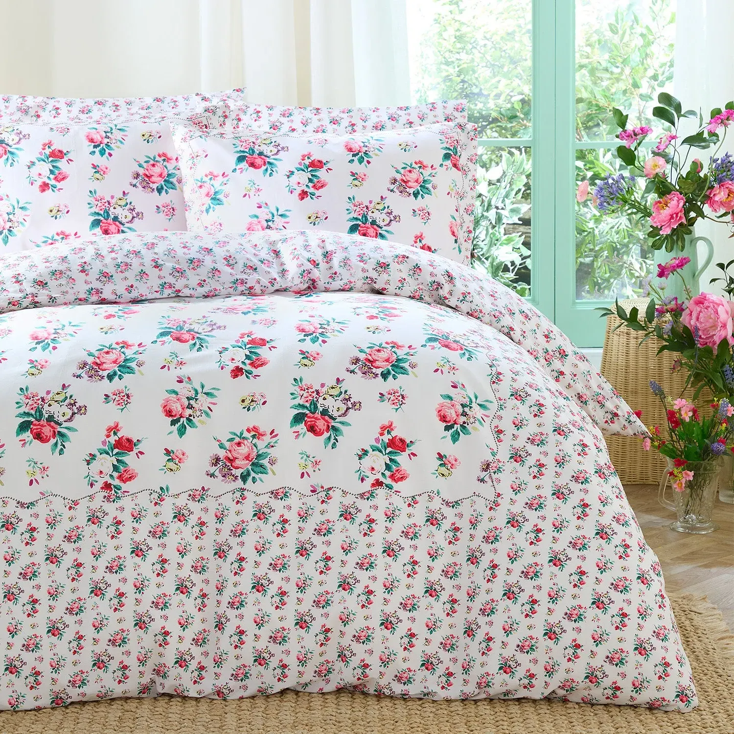 King Size Duvet Set with Pillowcases - Multi, Cotton