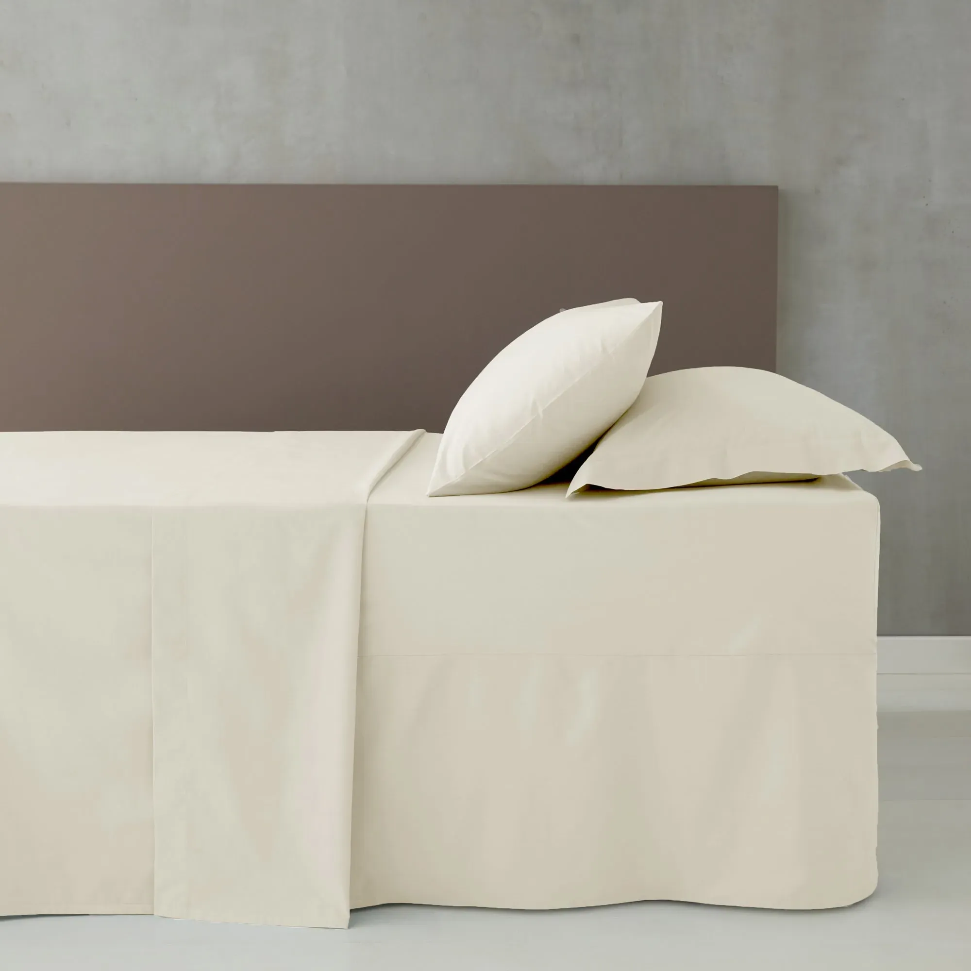 King Size Extra Deep Fitted Sheet - Cream, Percale