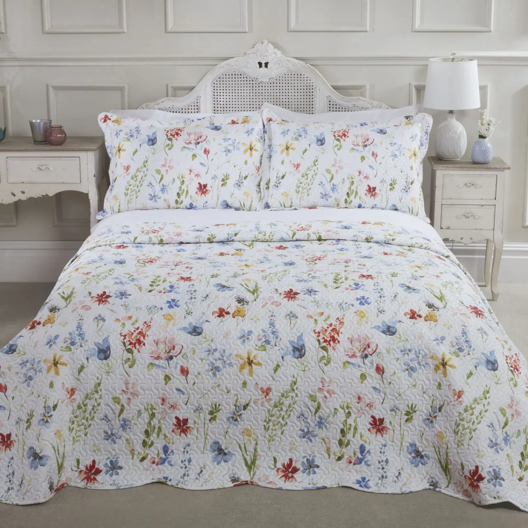 King Size Quilted Bedspread Set - Multi, Microfibre