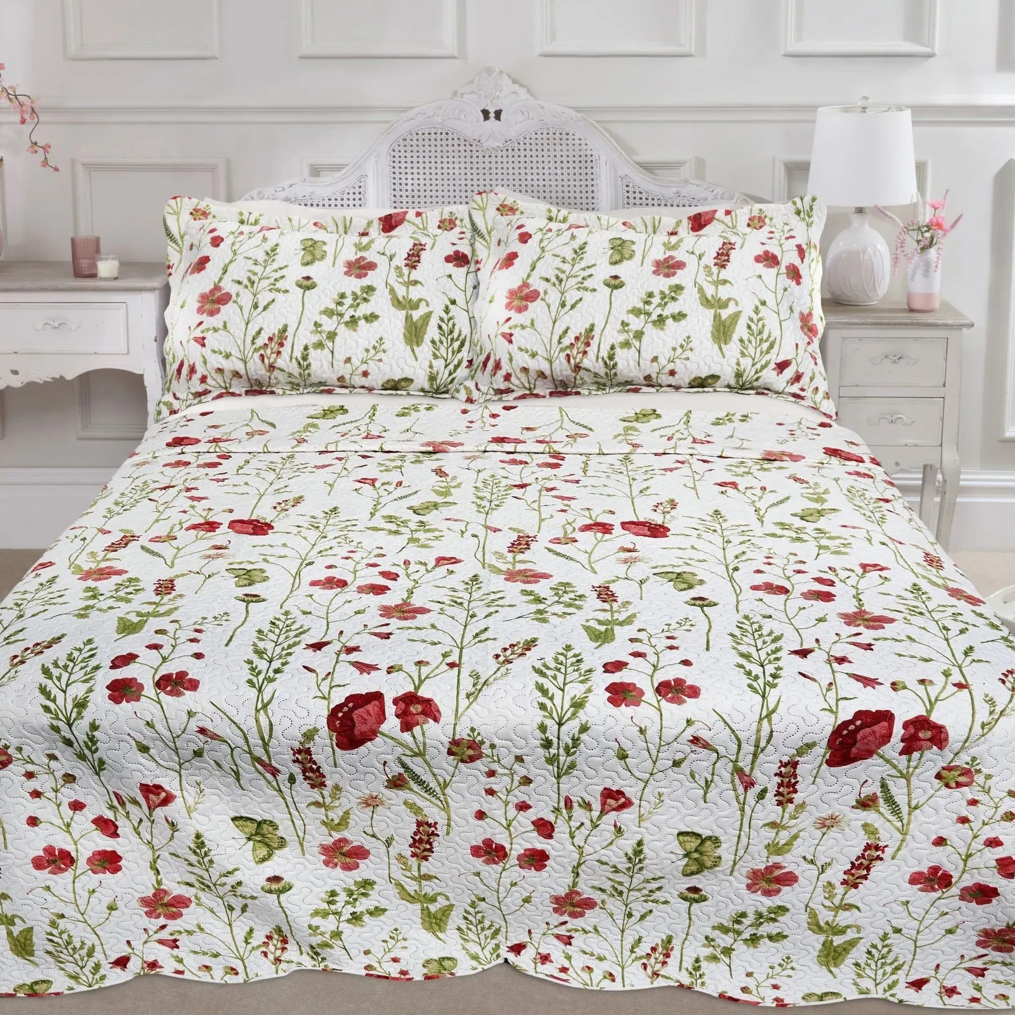 King Size Quilted Bedspread Set - Multi, Microfibre