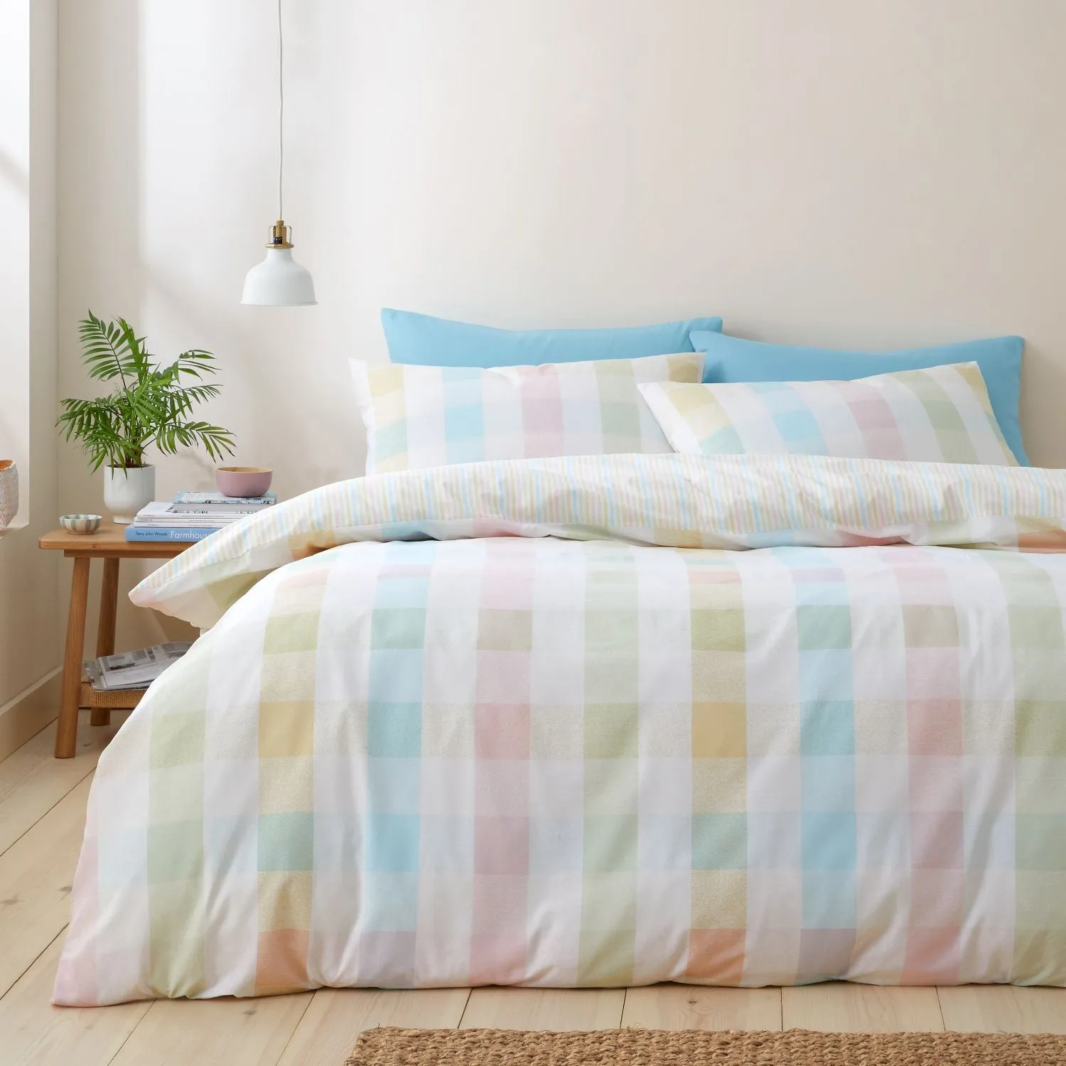 King Size Reversible Duvet Set - Multi, Cotton Blend