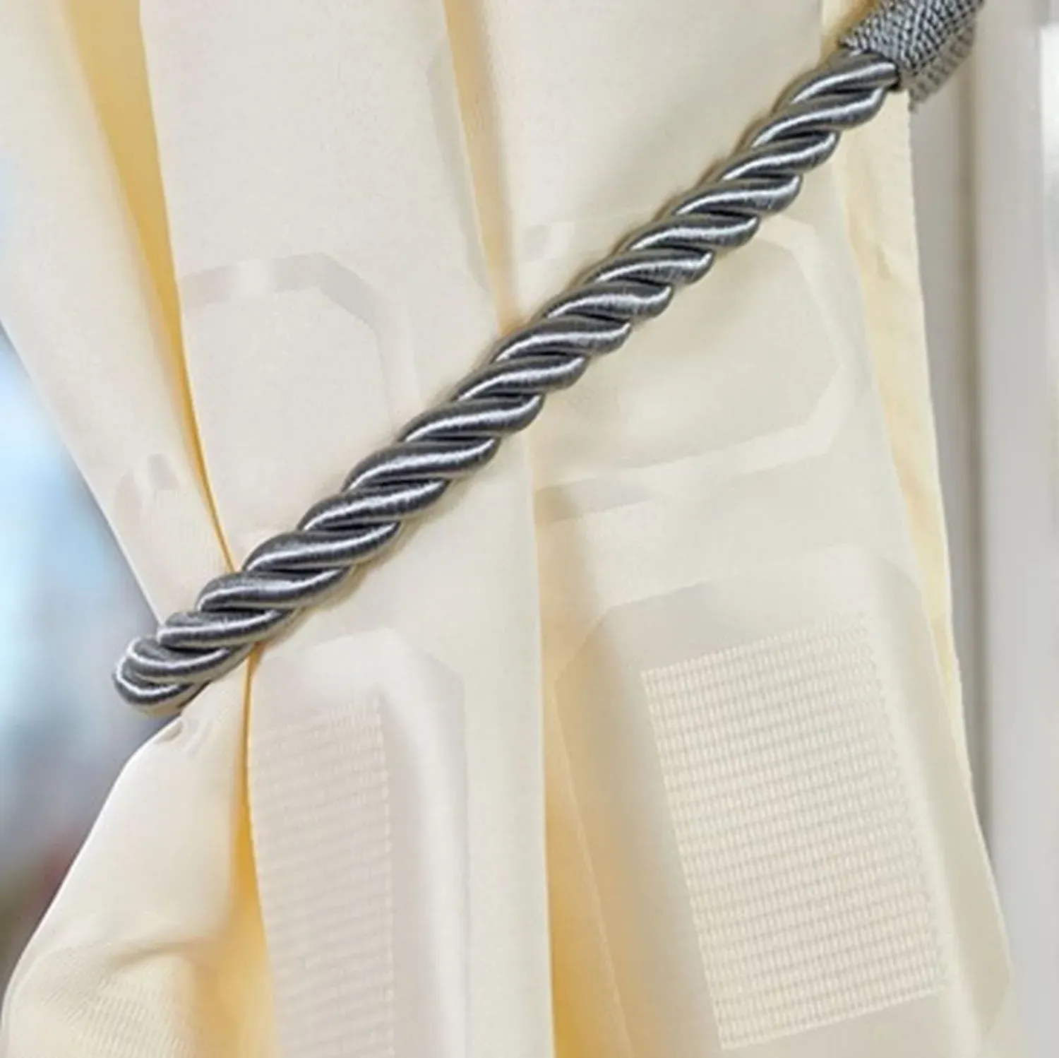 Knightsbridge Rope Curtain Tiebacks Pair - Duck Egg Blue product