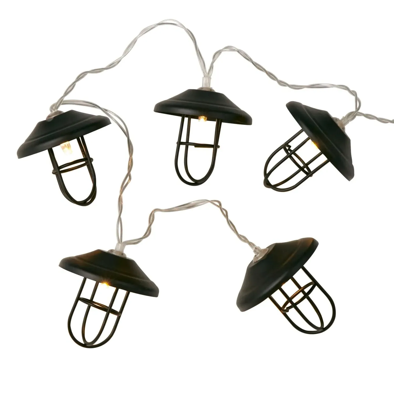 Lantern Battery String Lights - Black