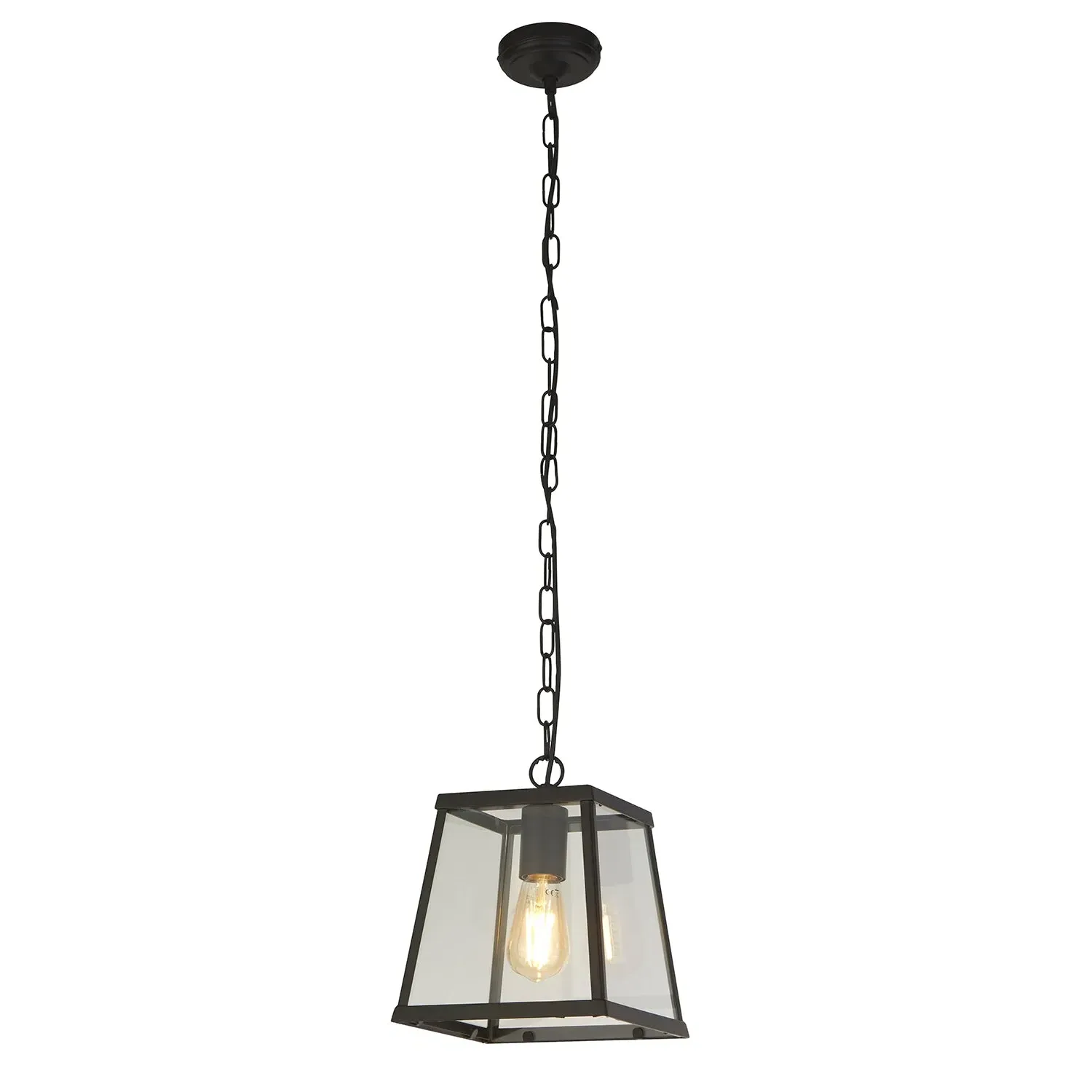 Lantern Pendant Light - Black, Metal