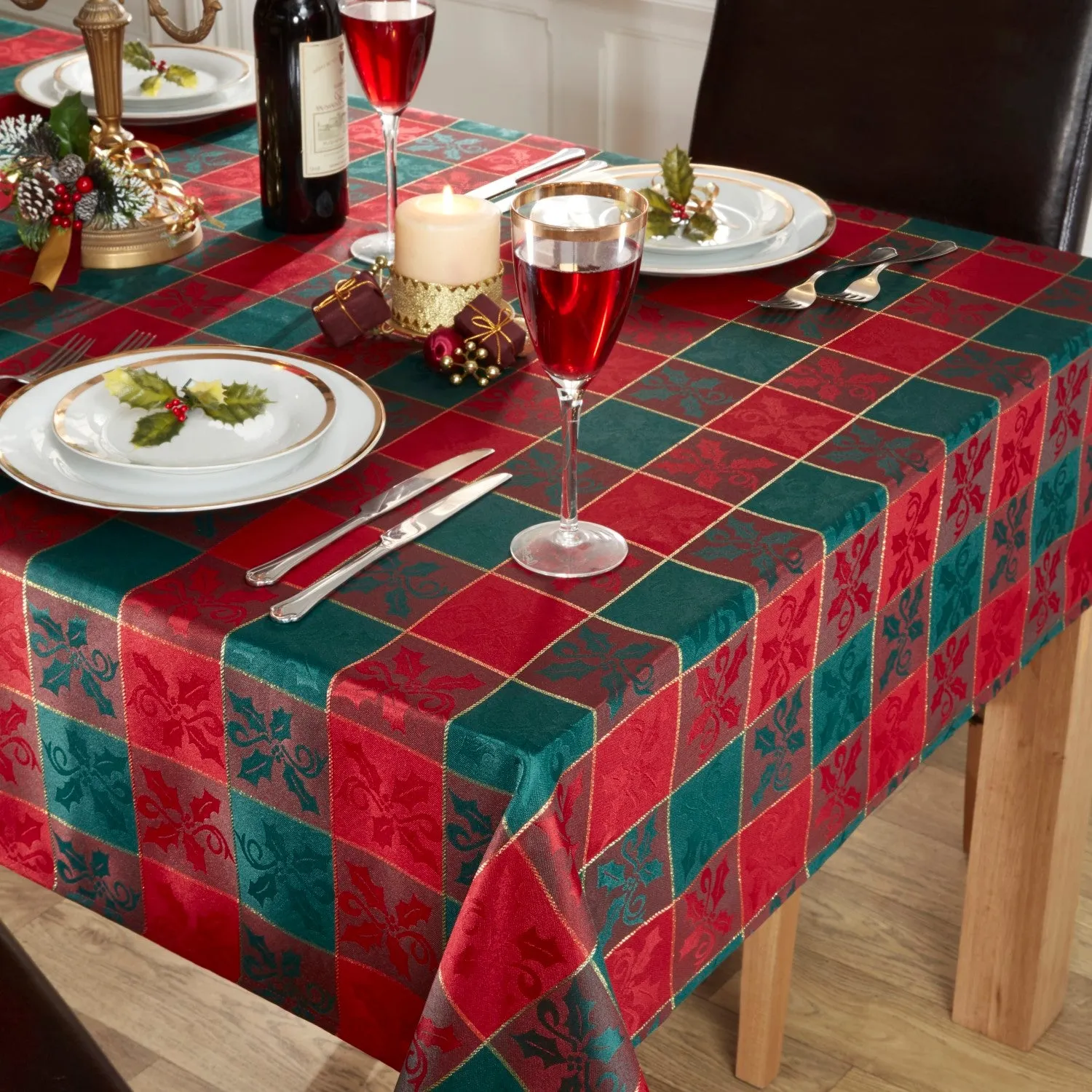 Large Tablecloth Metallic Woven - Multi, Jacquard