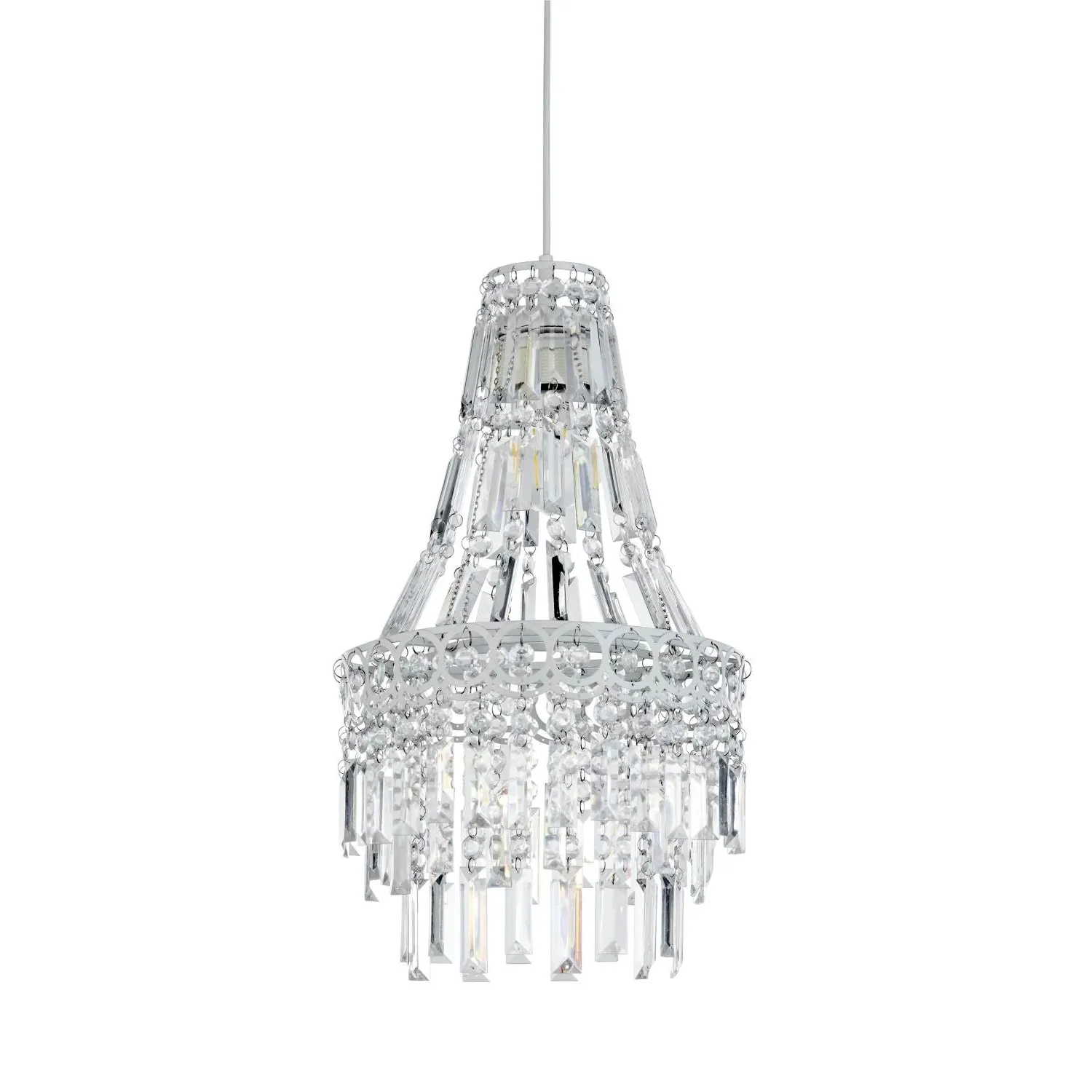 Large Chandelier Light Shade - Clear, Acrylic alternate view