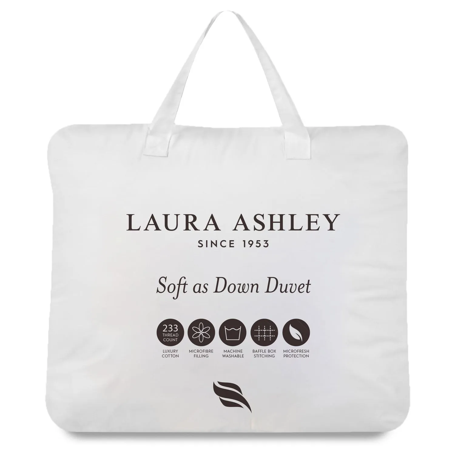 Laura Ashley Soft As Down Double Duvet 4.5 Tog - White alternate view