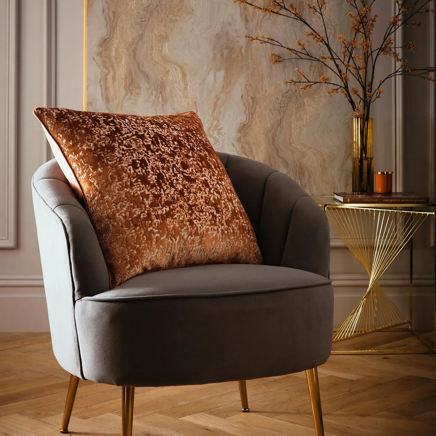 Laurence Llewelyn-Bowen Atlas Large Cushion - Orange product