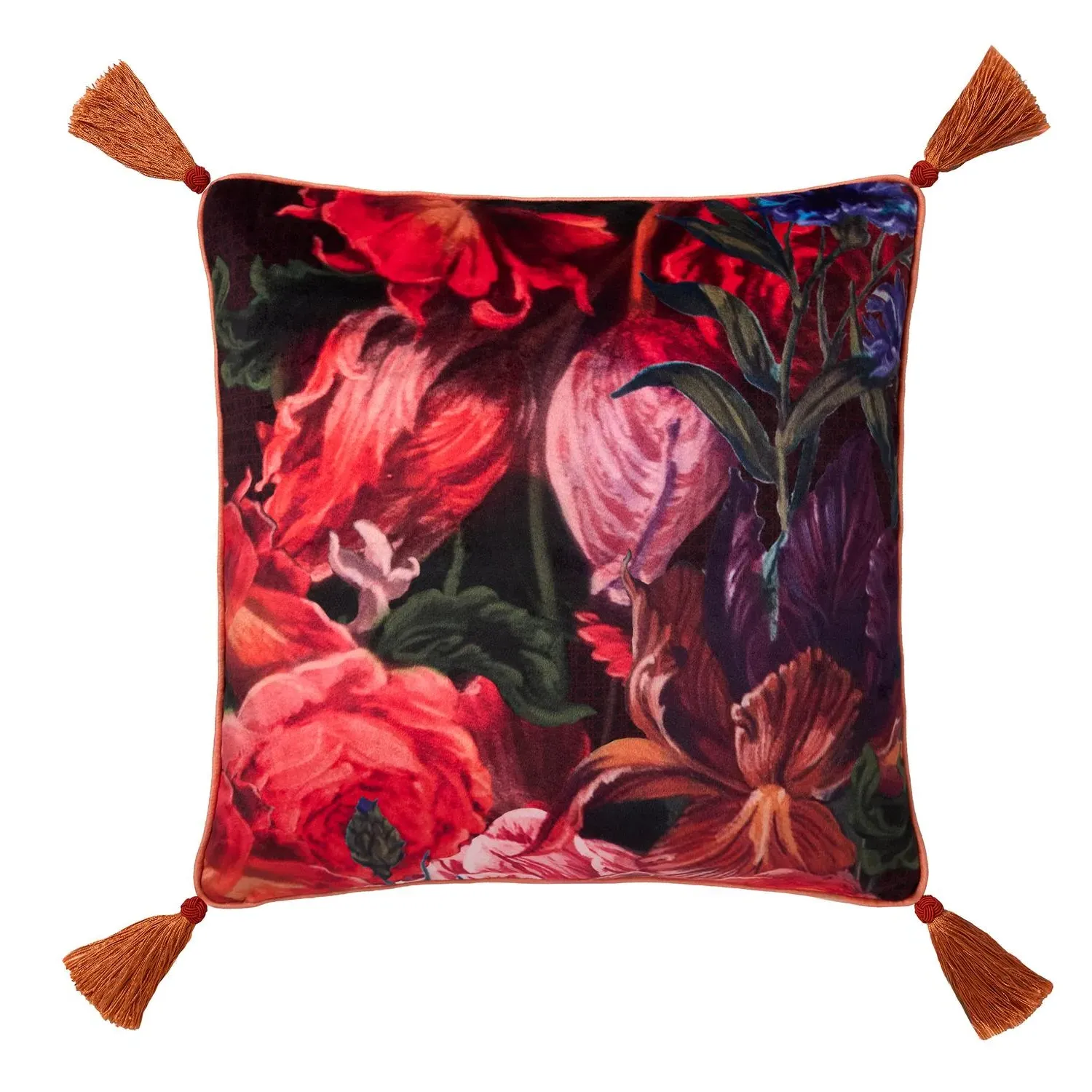 Laurence Llewelyn-Bowen Grande Chintz Velvet Cushion - Multi by Julian Charles, alternate view