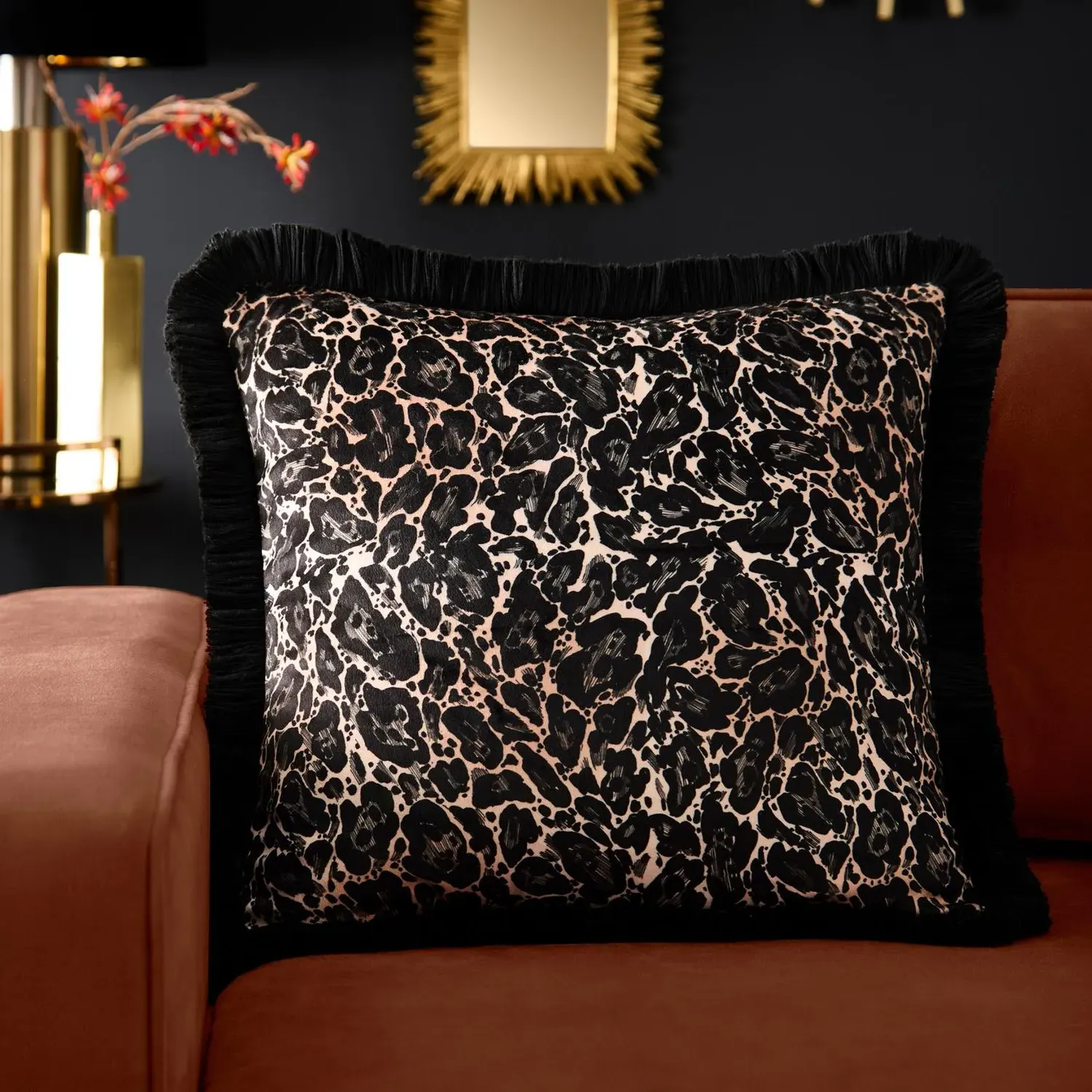 Laurence Llewelyn-Bowen Josephine Square Cushion - Gold, Velvet alternate view