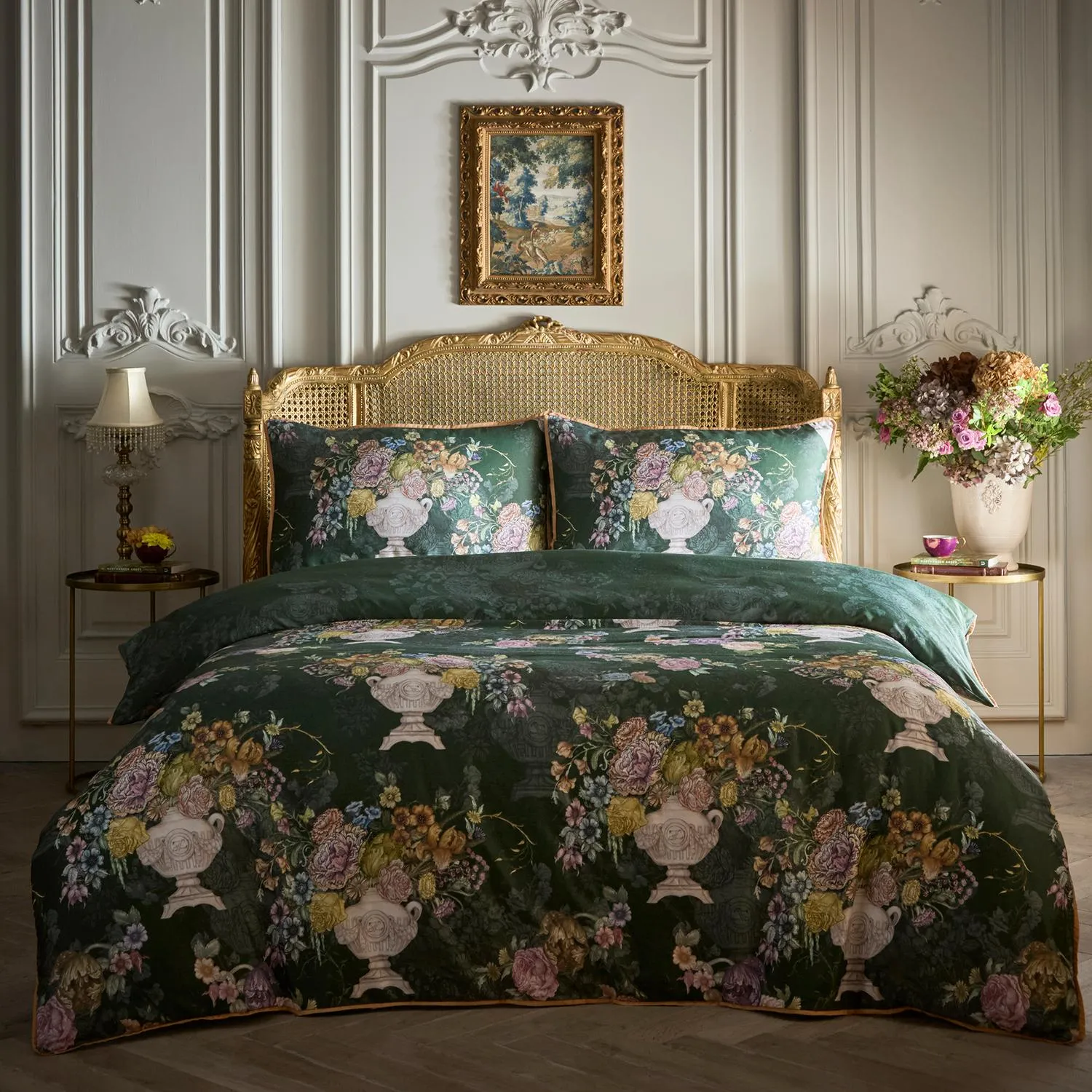 Laurence Llewelyn-Bowen Tuscan Holiday Double Duvet Set - Green, Cotton Sateen alternate view