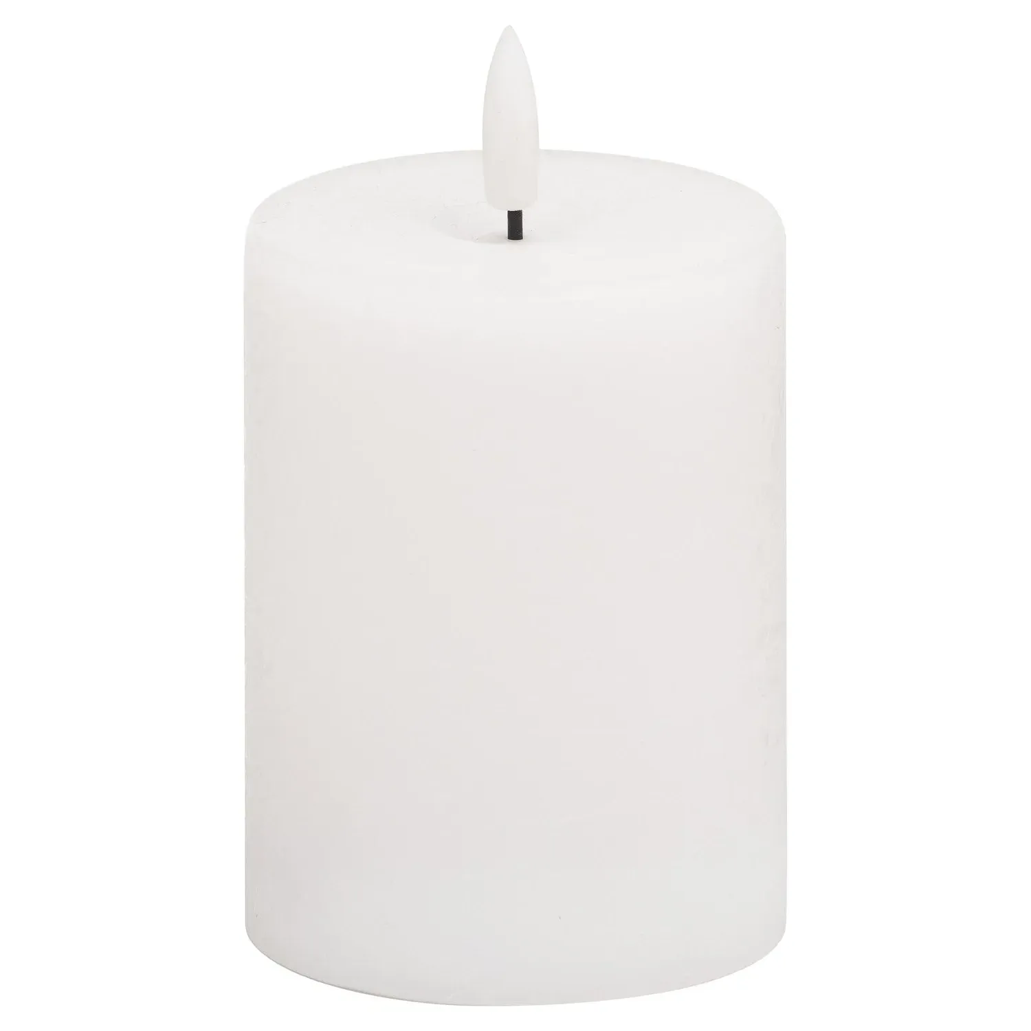 LED Pillar Candle with Timer - White, Wax image