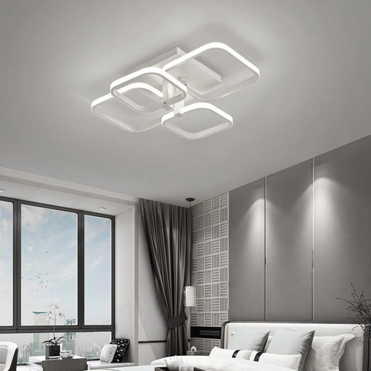 LED Semi-Flush Ceiling Light Line Tube - White product