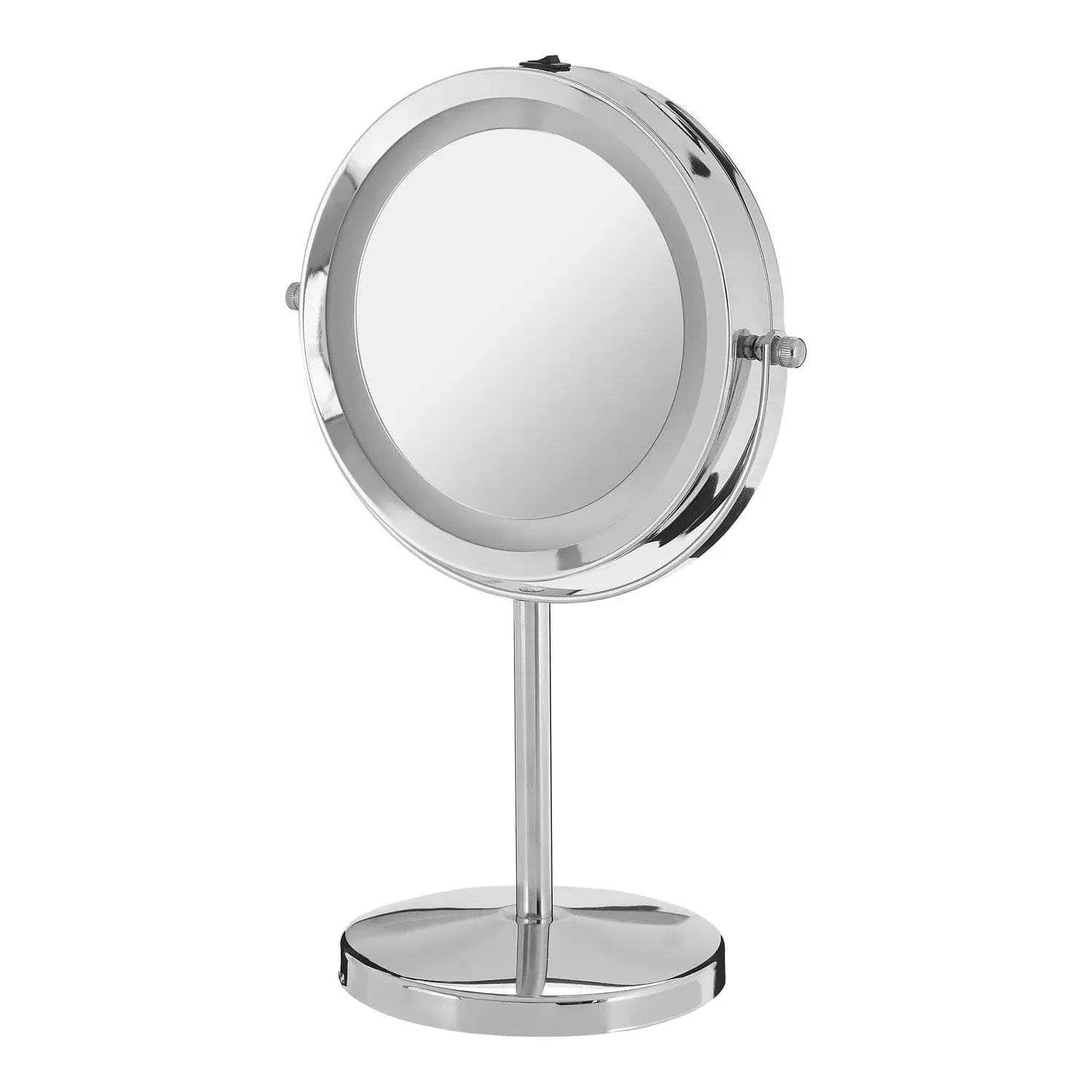LED Vanity Mirror with Stand - Silver, Iron