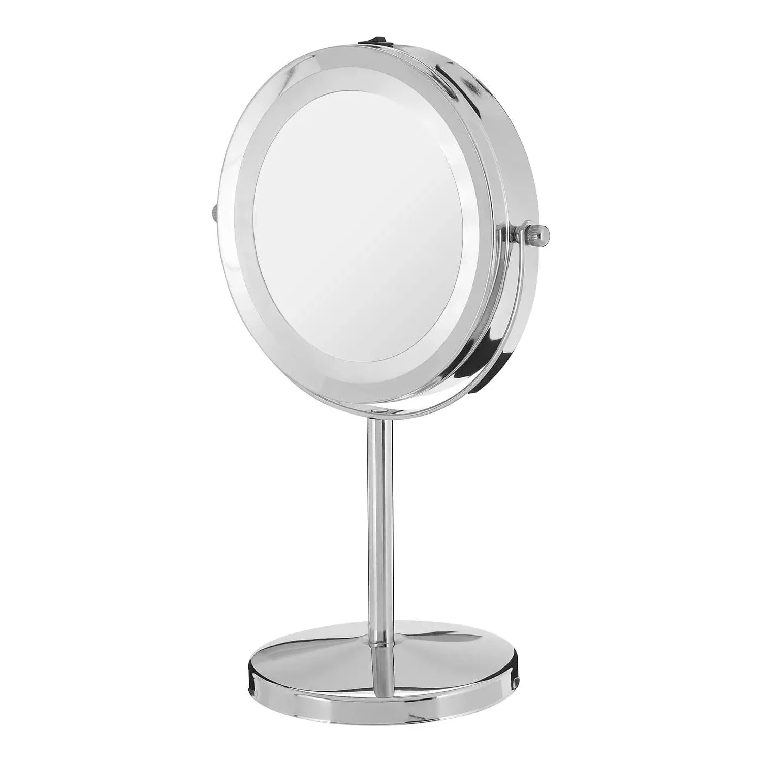 LED Vanity Mirror with Stand - Silver, Iron