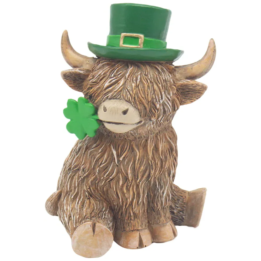 Leonardo Highland Cow Lucky Boy Ornament - Multi by Julian Charles