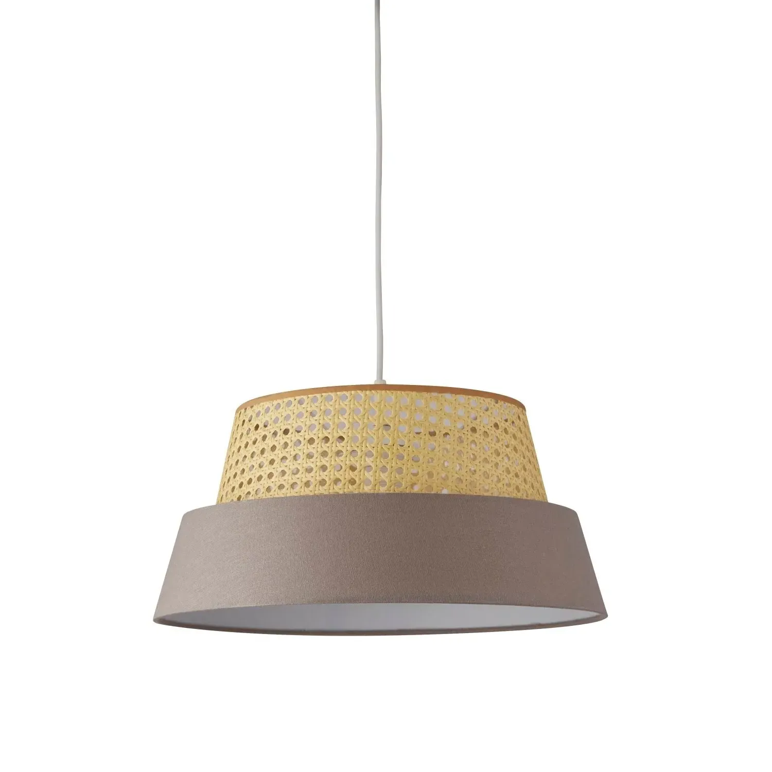 Light Shade with Natural Design - Grey, Rattan image