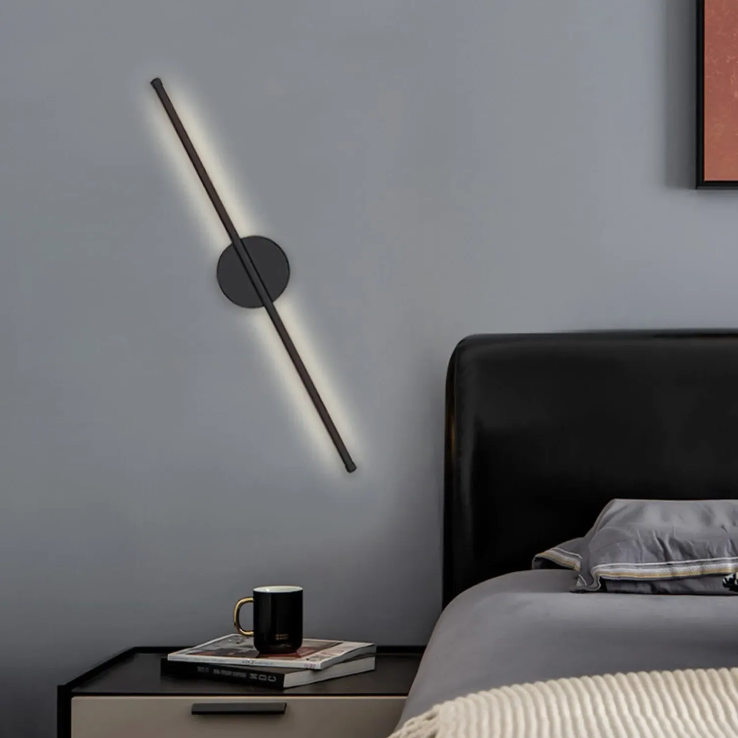 Linear LED Wall Light 10W Warm White - Black, Aluminium alternate view