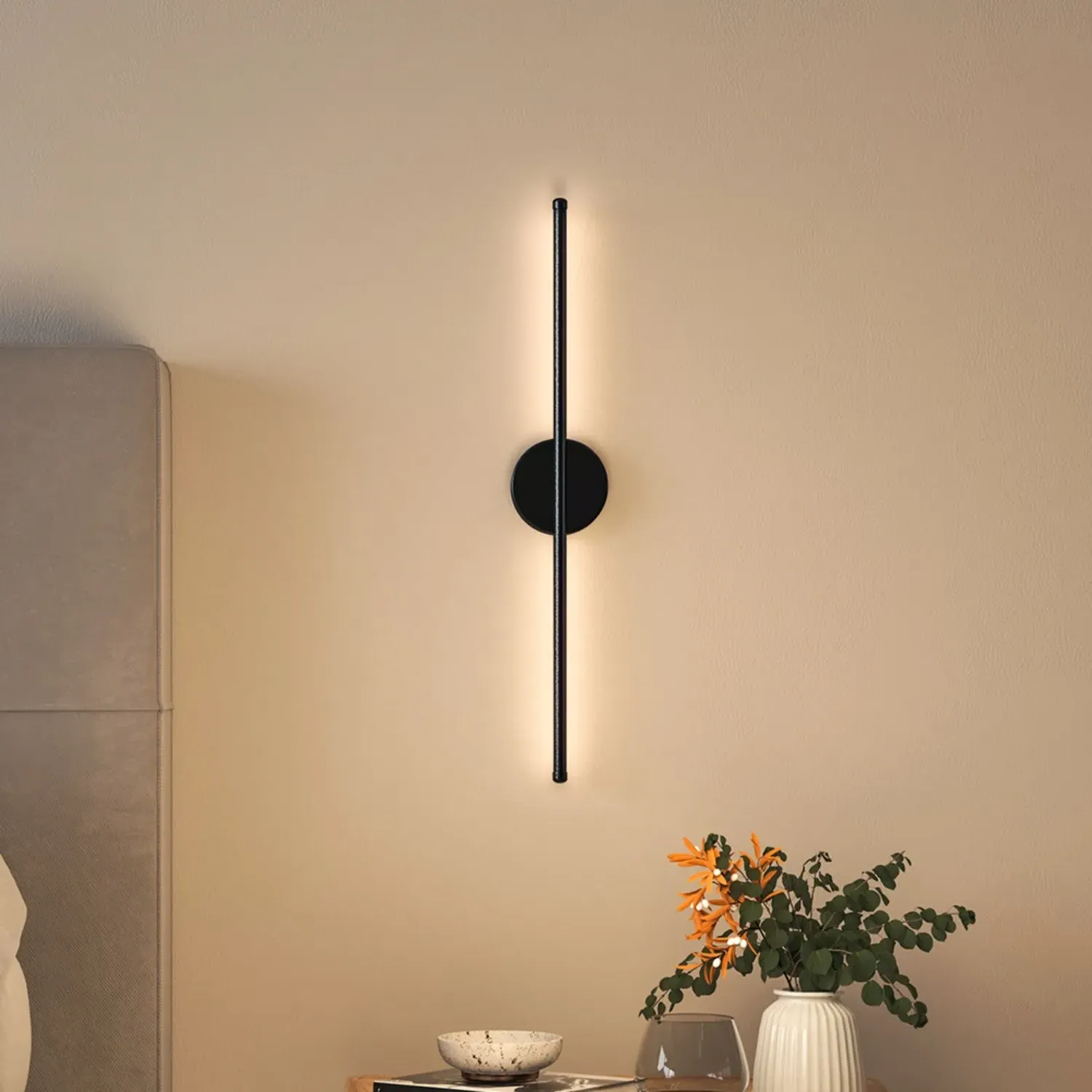 Linear LED Wall Light 10W Warm White - Black, Aluminium product